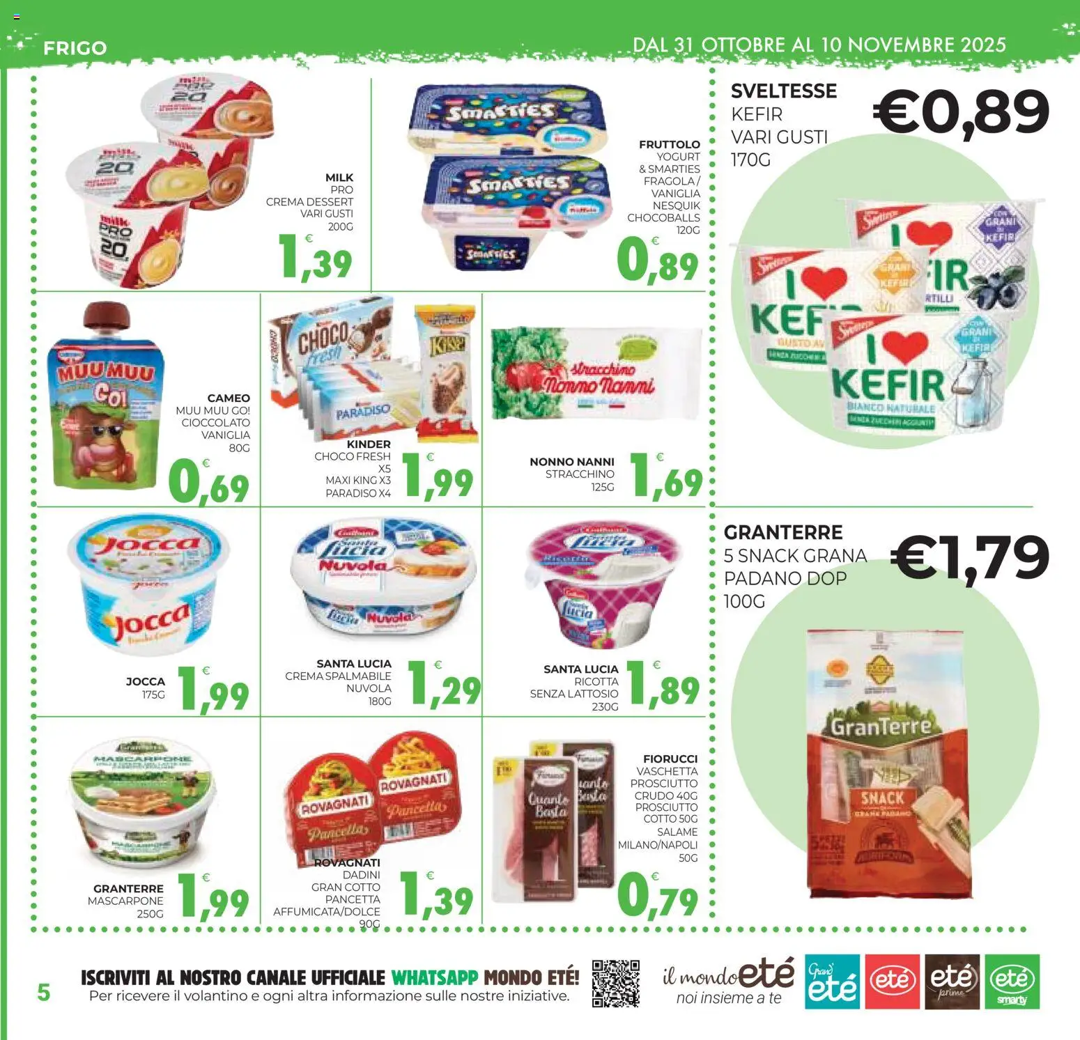 Volantino Eté del 31.10.2025 | Pagina: 5 | Prodotti: Salame, Tè, Tonno, Stracchino