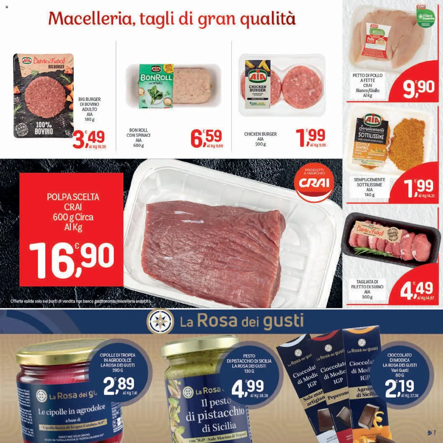 Volantino CRAI del 30.10.2025 | Pagina: 7 | Prodotti: Cipolle, Sale, Spinaci, Pesto