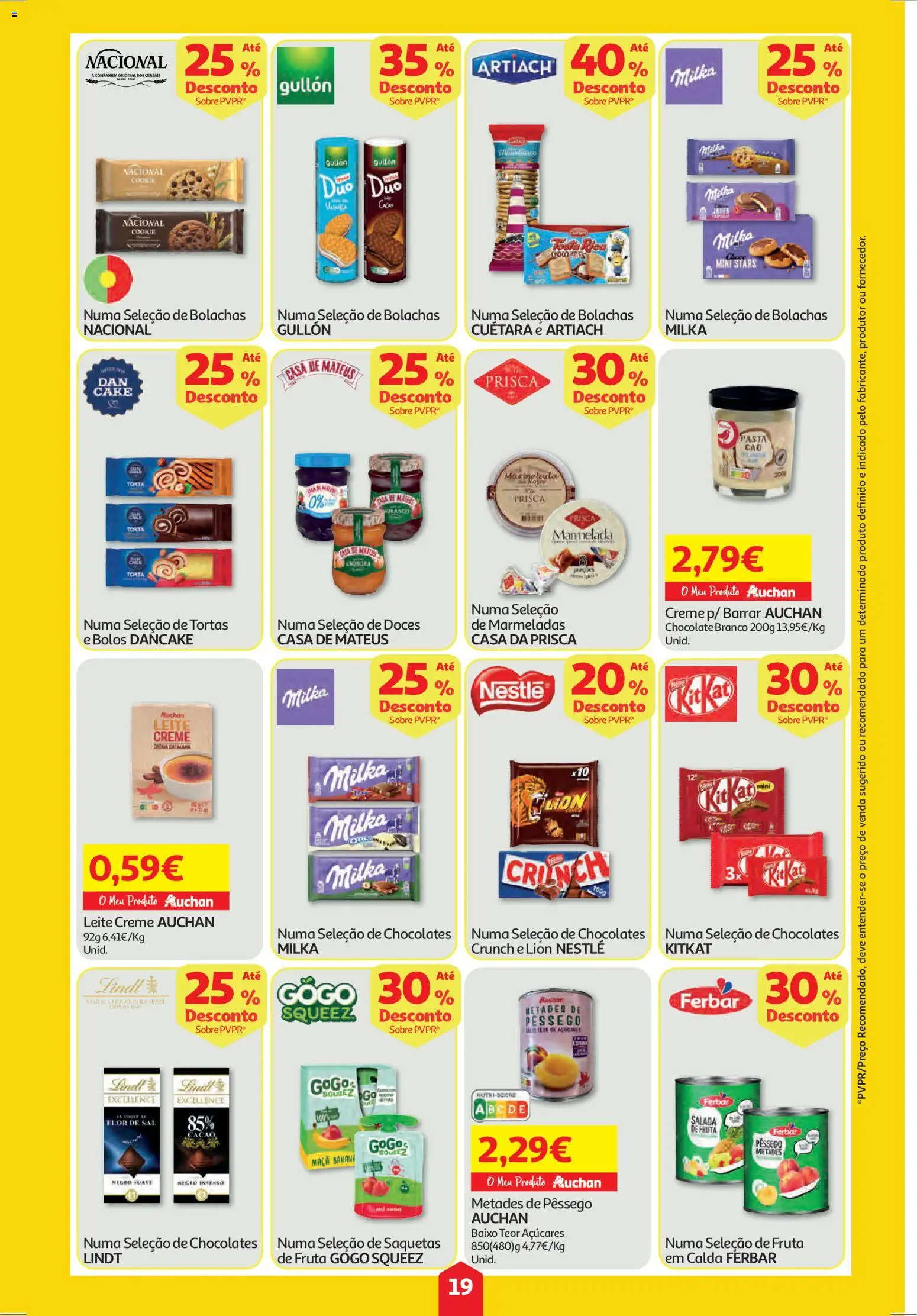 Auchan folheto │ válido de 19.02.2026 | Página: 19 | Produtos: Marmelada, Bolachas, Chocolates, Torta