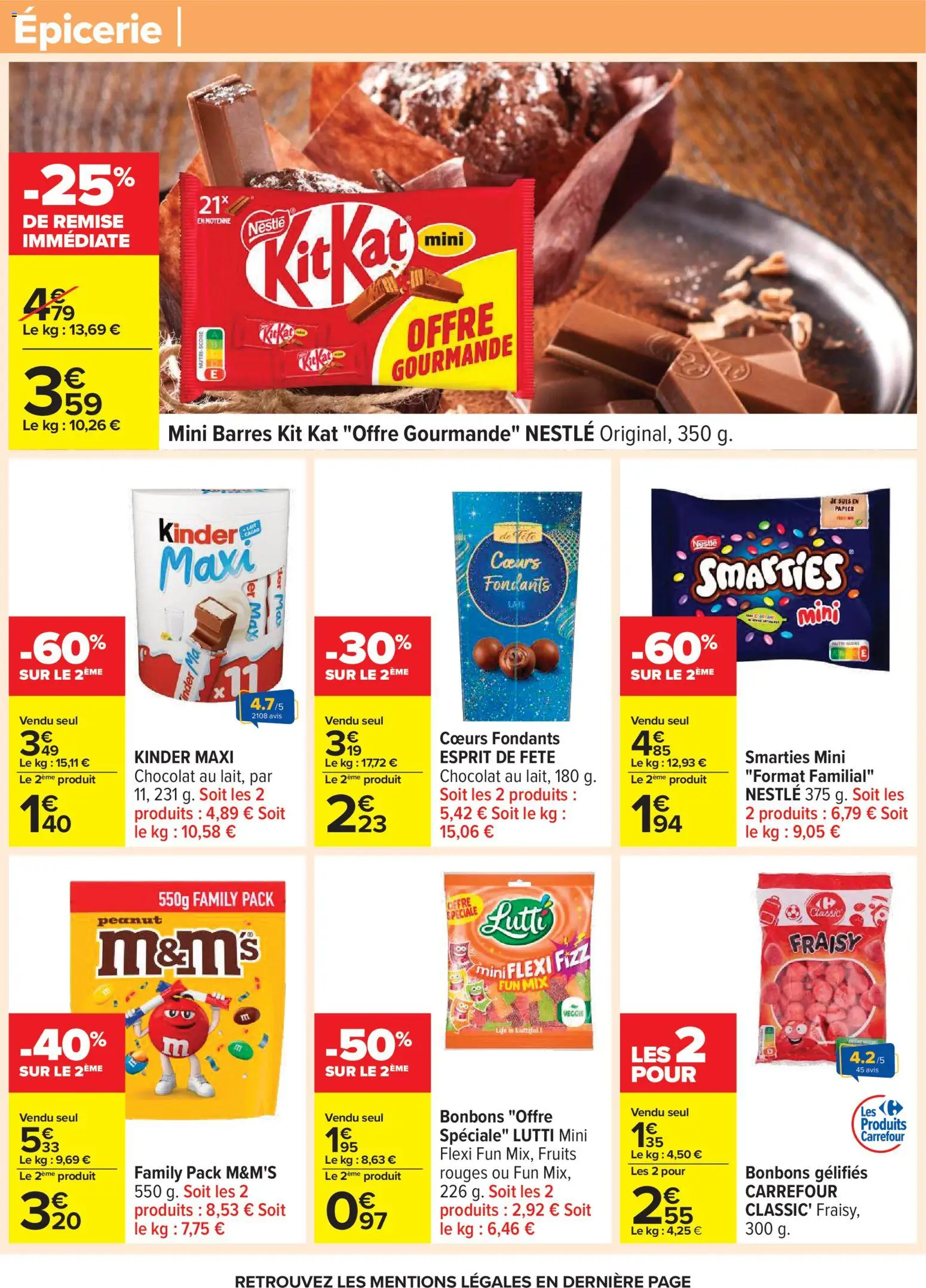 {H1} | Page: 42 | Produits: Kinder maxi, Chocolat, Bonbons