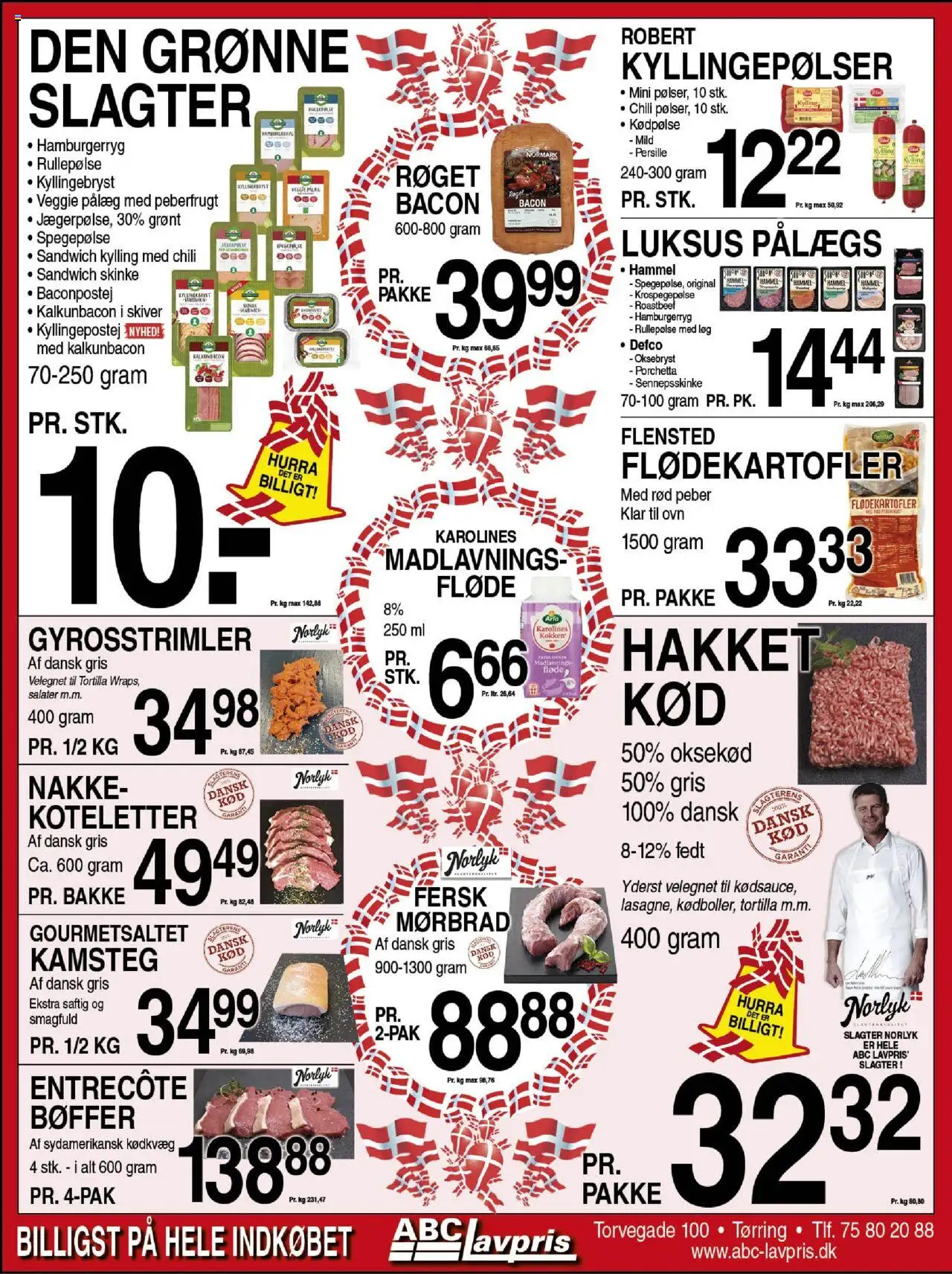 Abc Lavpris tilbudsavis – gyldig fra 17.09.2025 | Side: 4 | Produkter: Fløde, Kyllingepølser, Peber, Persille