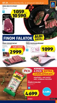 Aldi akciós ujság - amely érvényes a következő dátumtól: 31.07.2025 | Oldal: 13 | Termékek: Pick, Szalámi