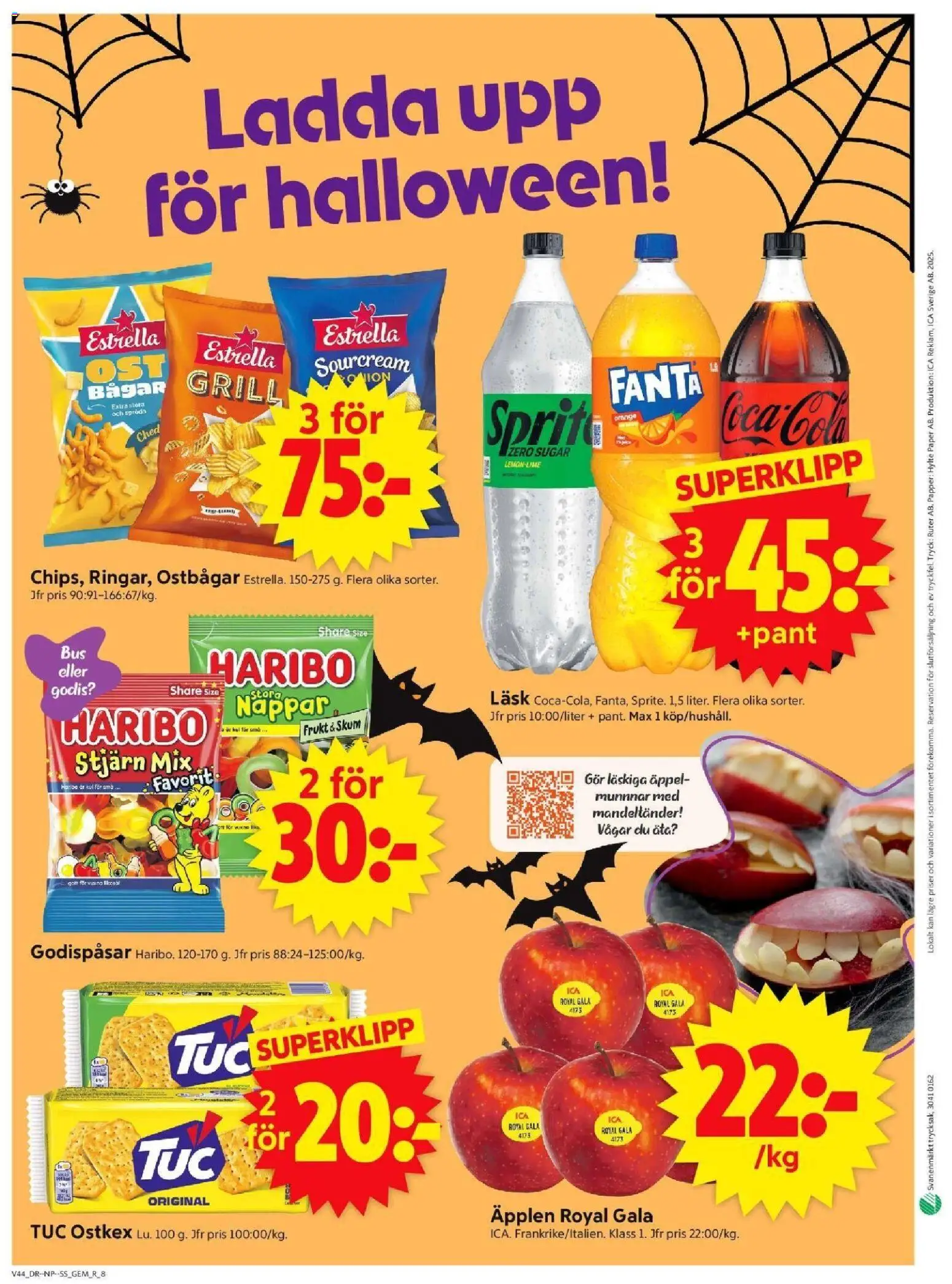 ICA Supermarket reklamblad aktuell från 27.10.2025 | Sida: 10 | Produkter: Grill, Ostbågar, Fanta, Papper