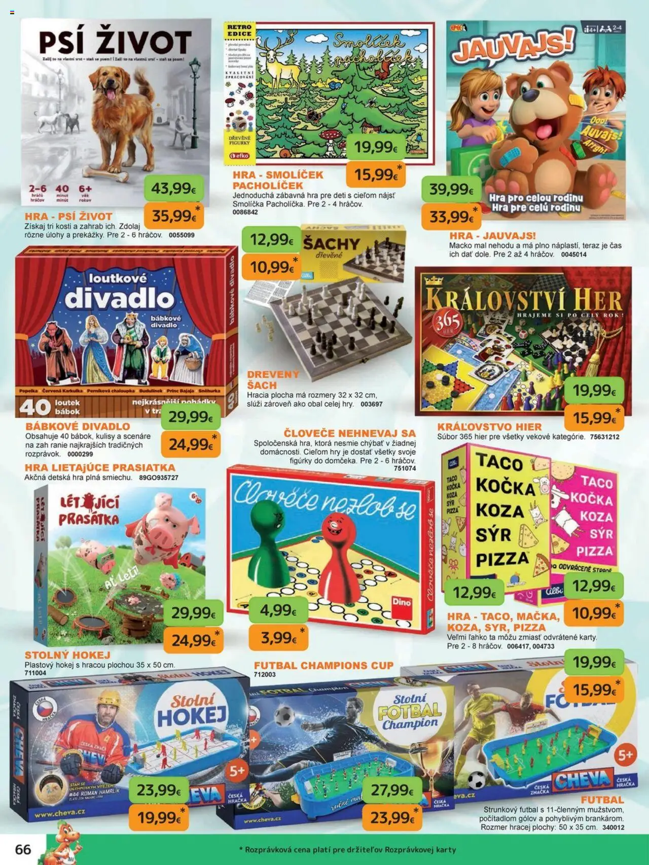 Nové Dráčik akcie – leták je platný od 03.10.2025 | Strana: 66 | Produkty: Pizza, Stan, Hra, Hračky