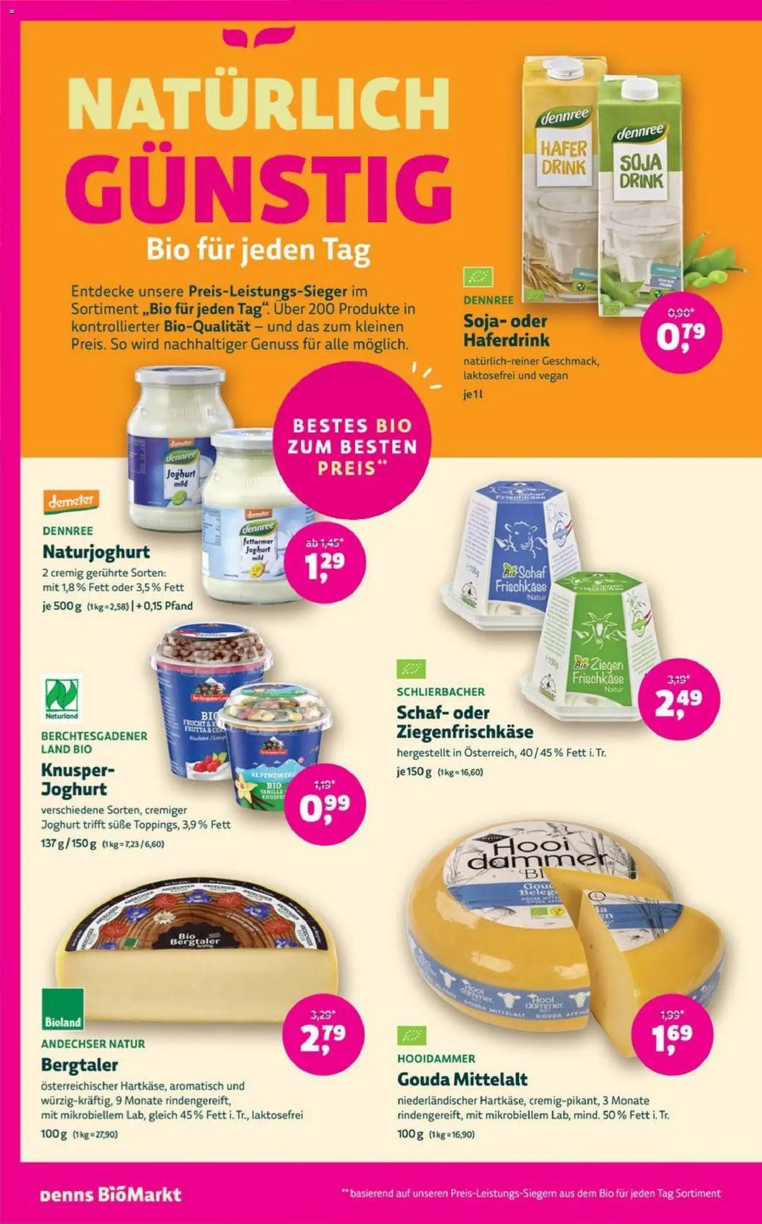 Denns BioMarkt Angebote – gültig ab 02.01.2025 | Seite: 10 | Produkte: Joghurt, Gouda, Haferdrink, Frischkase