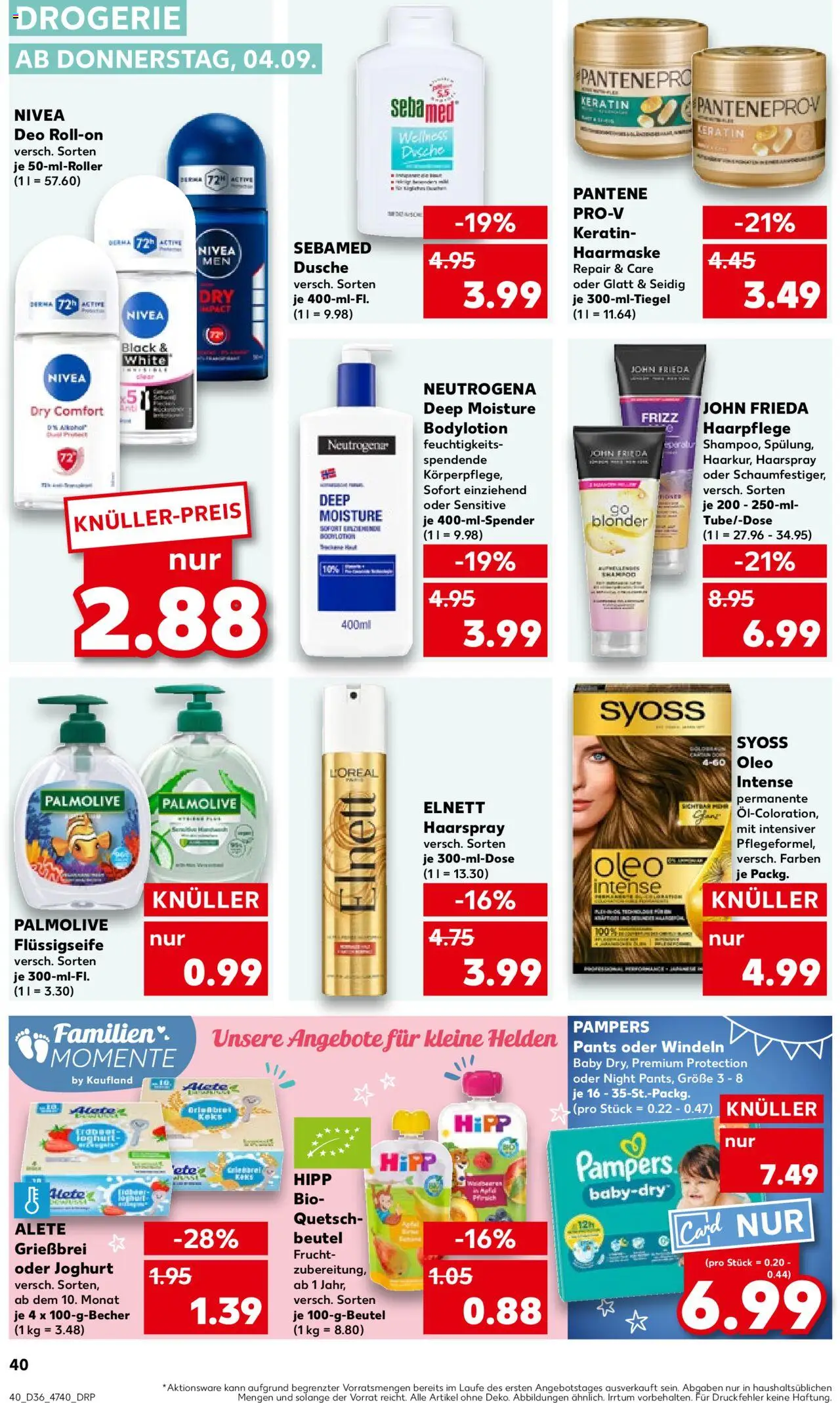 Kaufland prospekt Hannover	 – gültig ab 07.09.2025 | Seite: 40 | Produkte: Joghurt, Haarspray, Body Lotion, Deo Roll-On