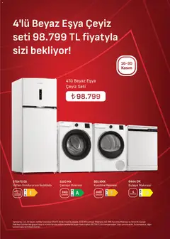 16.11.2025 tarihinden itibaren geçerli olan Arçelik kataloğu önizlemesi | Sayfa: 3 | Ürünler: Kurutma makinesi, Buzdolabı, Çamaşır makinesi, Bulaşık makinesi