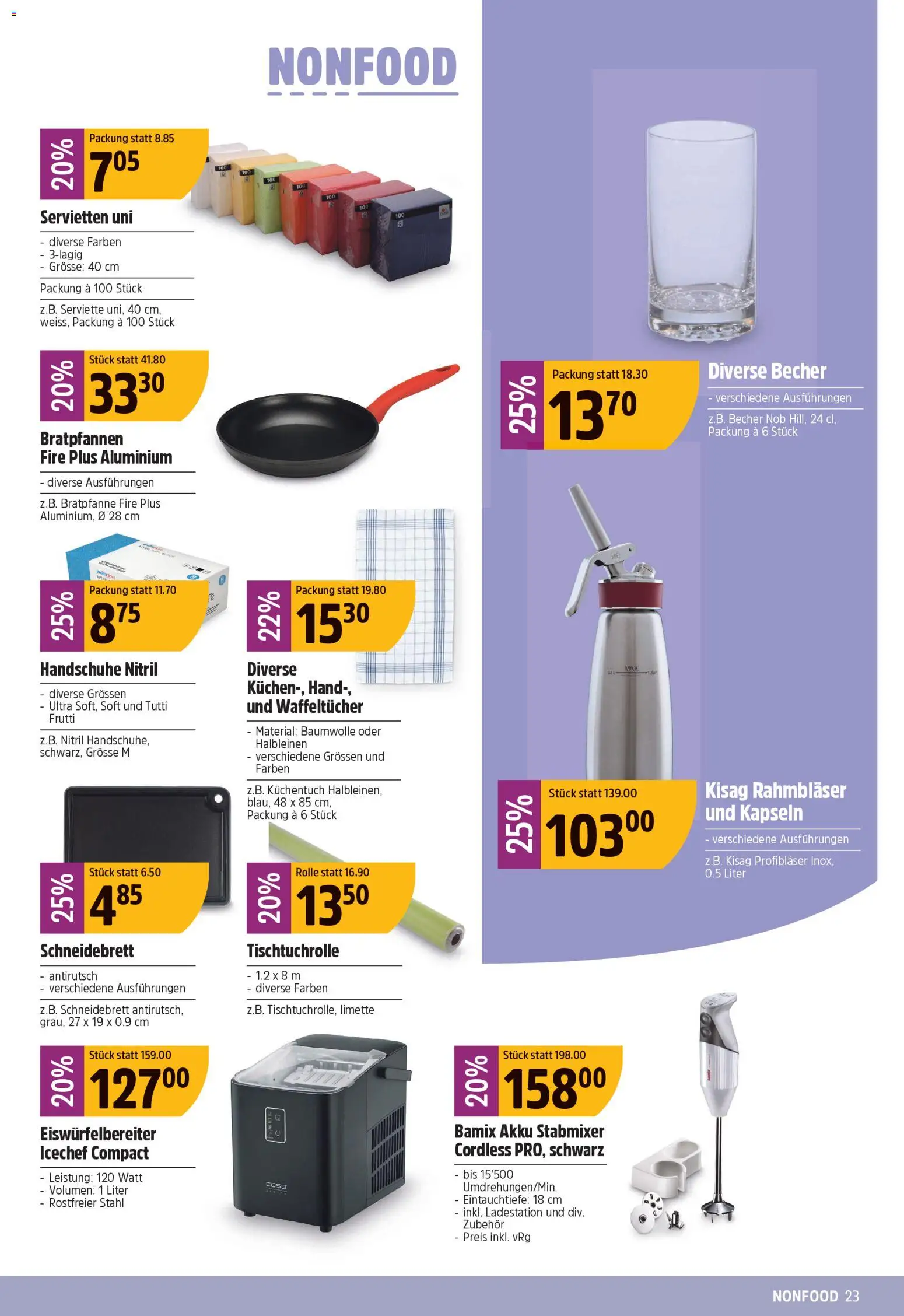 TopCC aktionen – gültig ab 06.04.2026 | Seite: 23 | Produkte: Handschuhe, Limette, Stabmixer