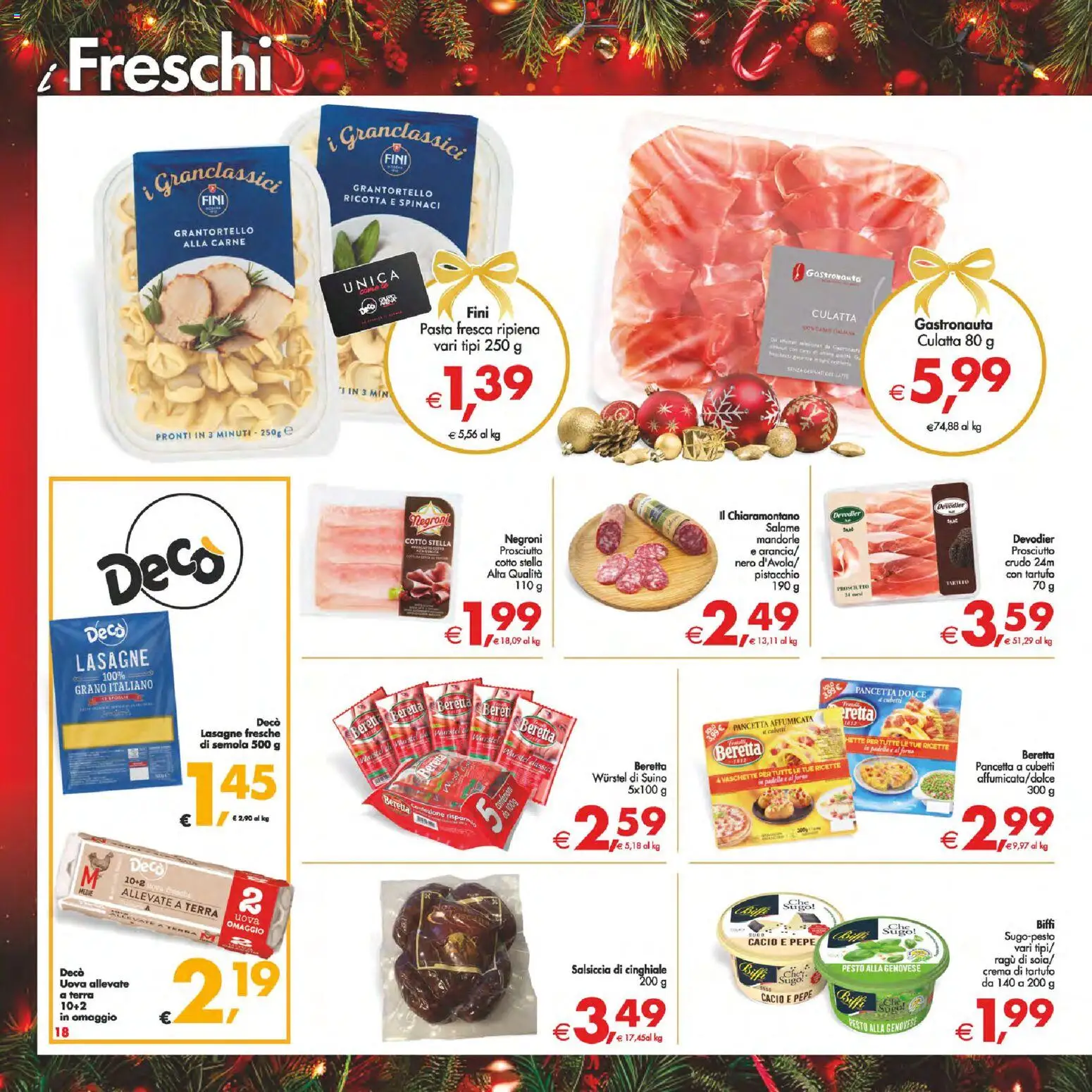 Volantino Decò del 16.12.2025 | Pagina: 19 | Prodotti: Crema, Salame, Sugo, Terra