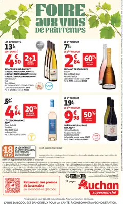 Auchan folder Vins supermarché - Voorbeeld van een folder van Auchan, geldig van 17.03.2026 | Pagina: 12 | Producten: NOS, Mars, La, Pin
