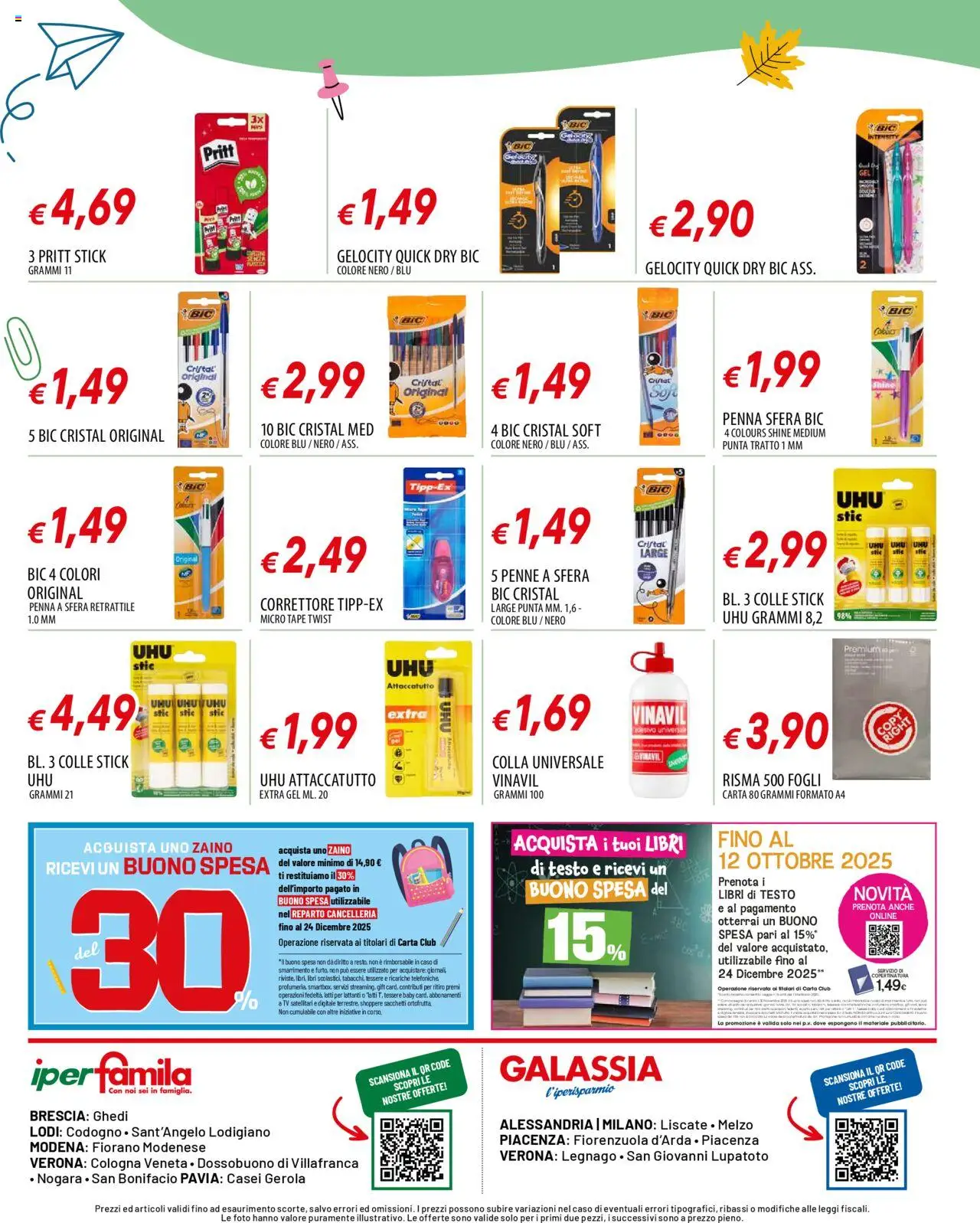 Volantino Famila del 21.08.2025 | Pagina: 12 | Prodotti: Zaino, TV, Penne, Correttore