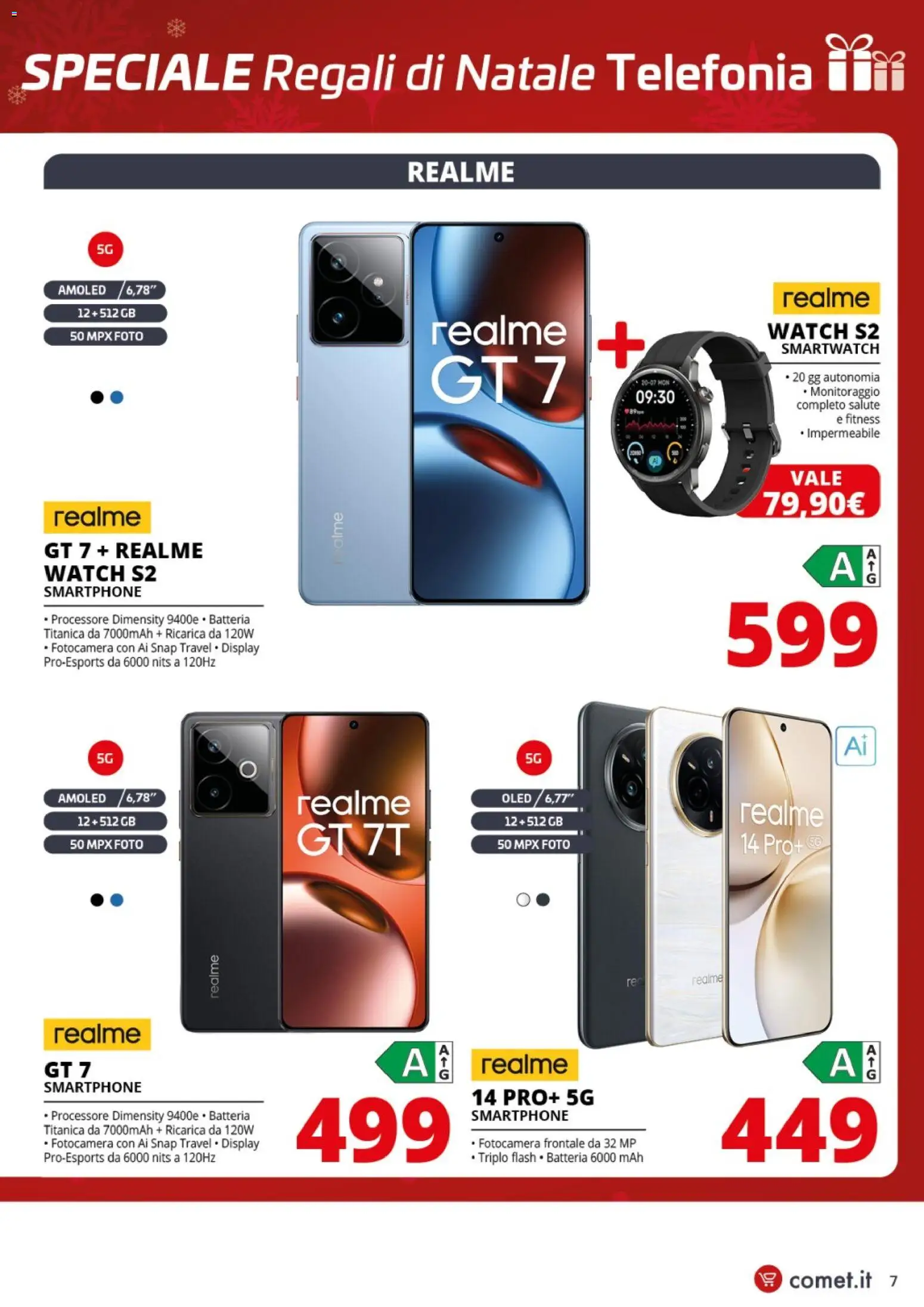 Volantino Comet del 04.12.2025 | Pagina: 7 | Prodotti: Smartphone, Fotocamera, Smartwatch, Batteria