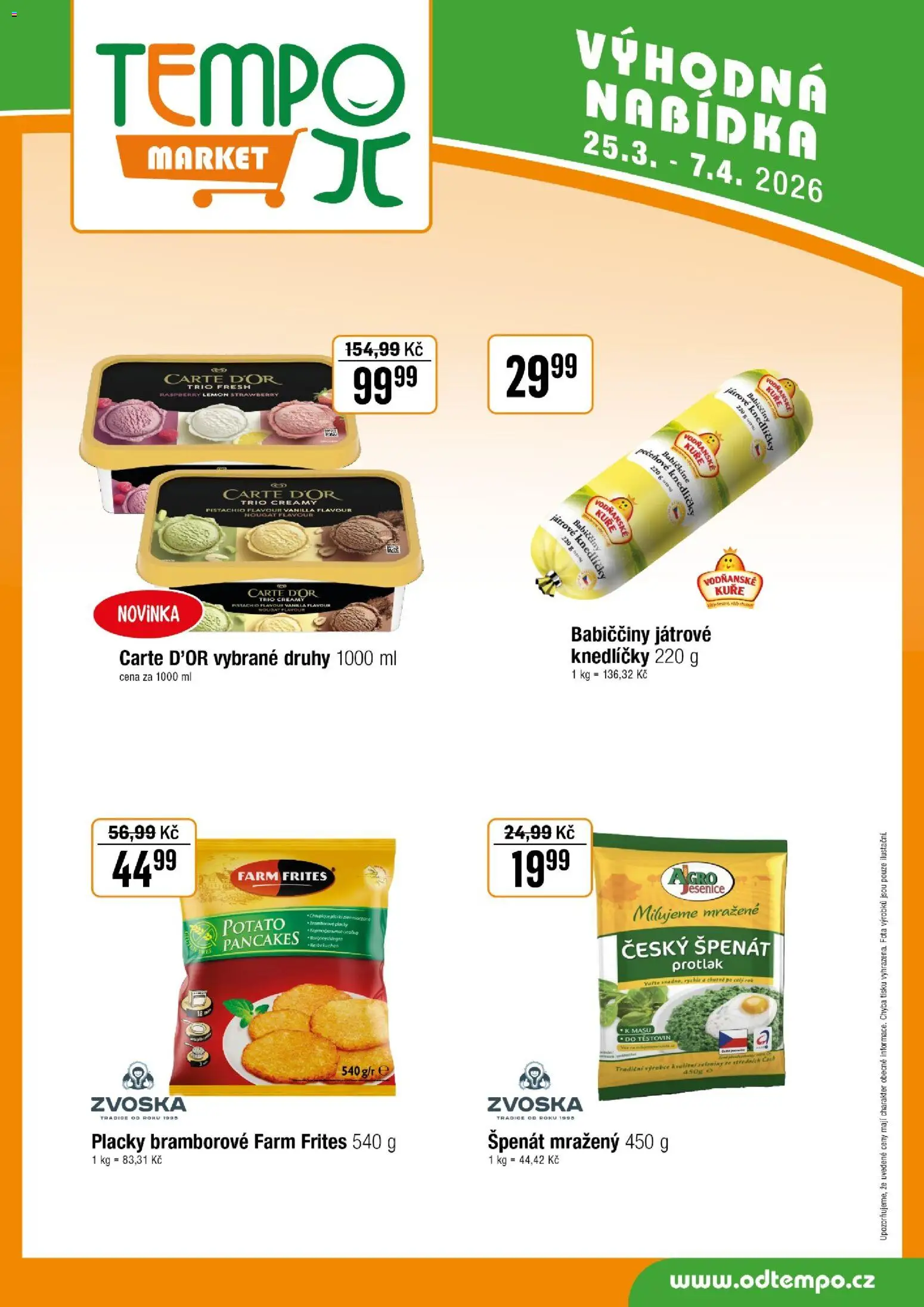 Tempo leták od 25.03.2026 | Strana: 11 | Produkty: Špenát, Kuře, Carte d'or