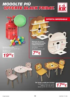 Anteprima del volantino KiK - Black Friday valido a partire dal 17.11.2025 | Pagina: 13 | Prodotti: Audio, Mensola, Tavolo, Sedia