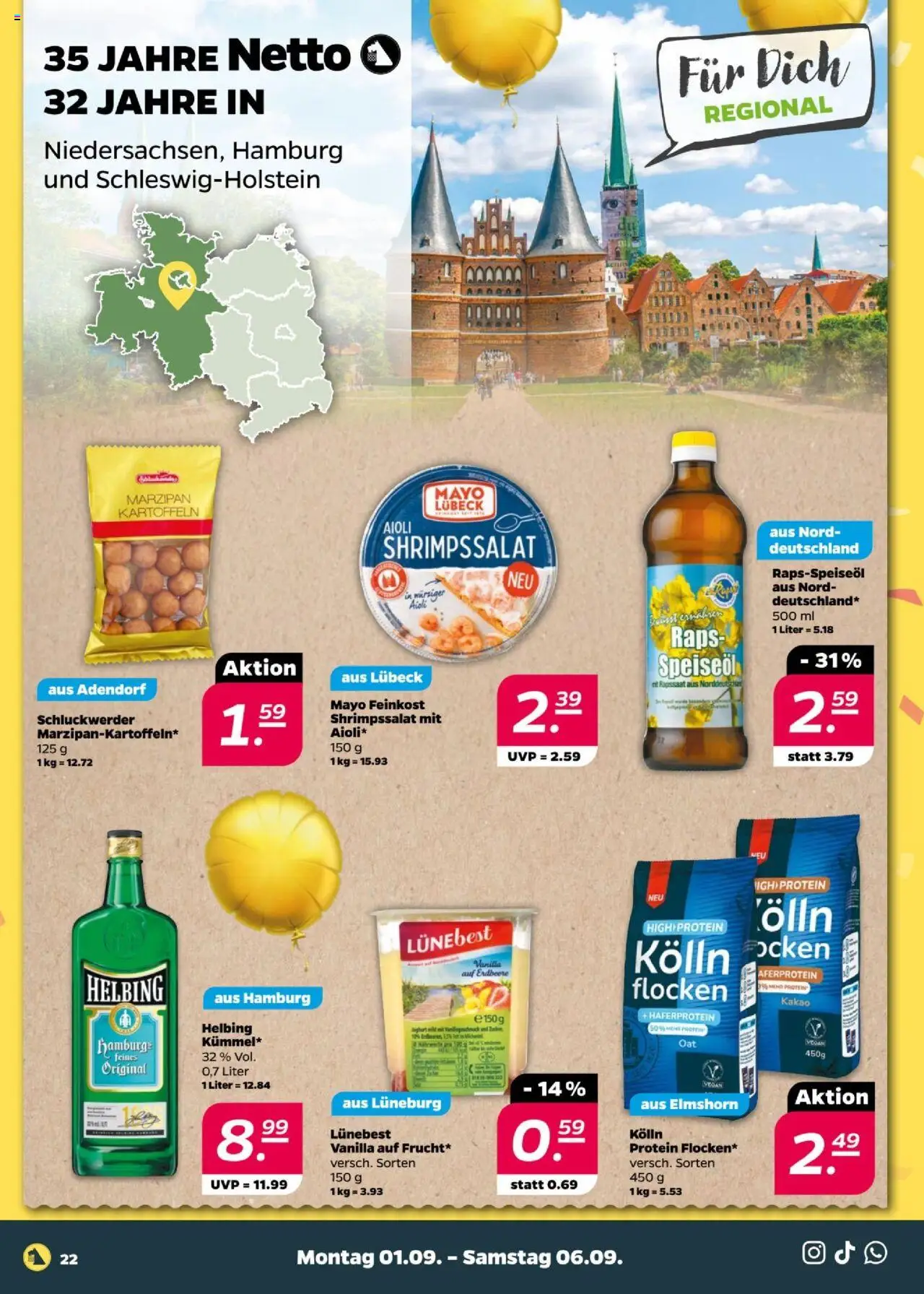 Netto Prospekt 	 - gültig ab dem 01.09.2025 | Seite: 22 | Produkte: Kolln, Kartoffeln, Flocken