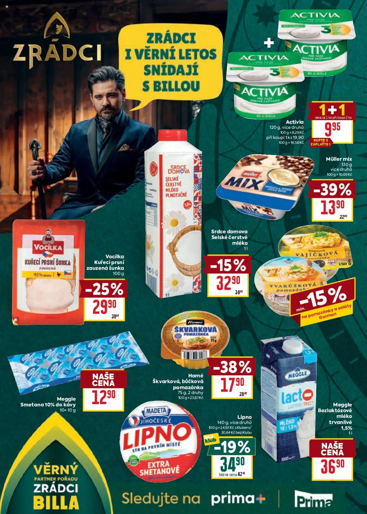 Billa Velký leták od 01.10.2025 | Strana: 14 | Produkty: Pomazánky, Šunka, Smetana, Pomazánka