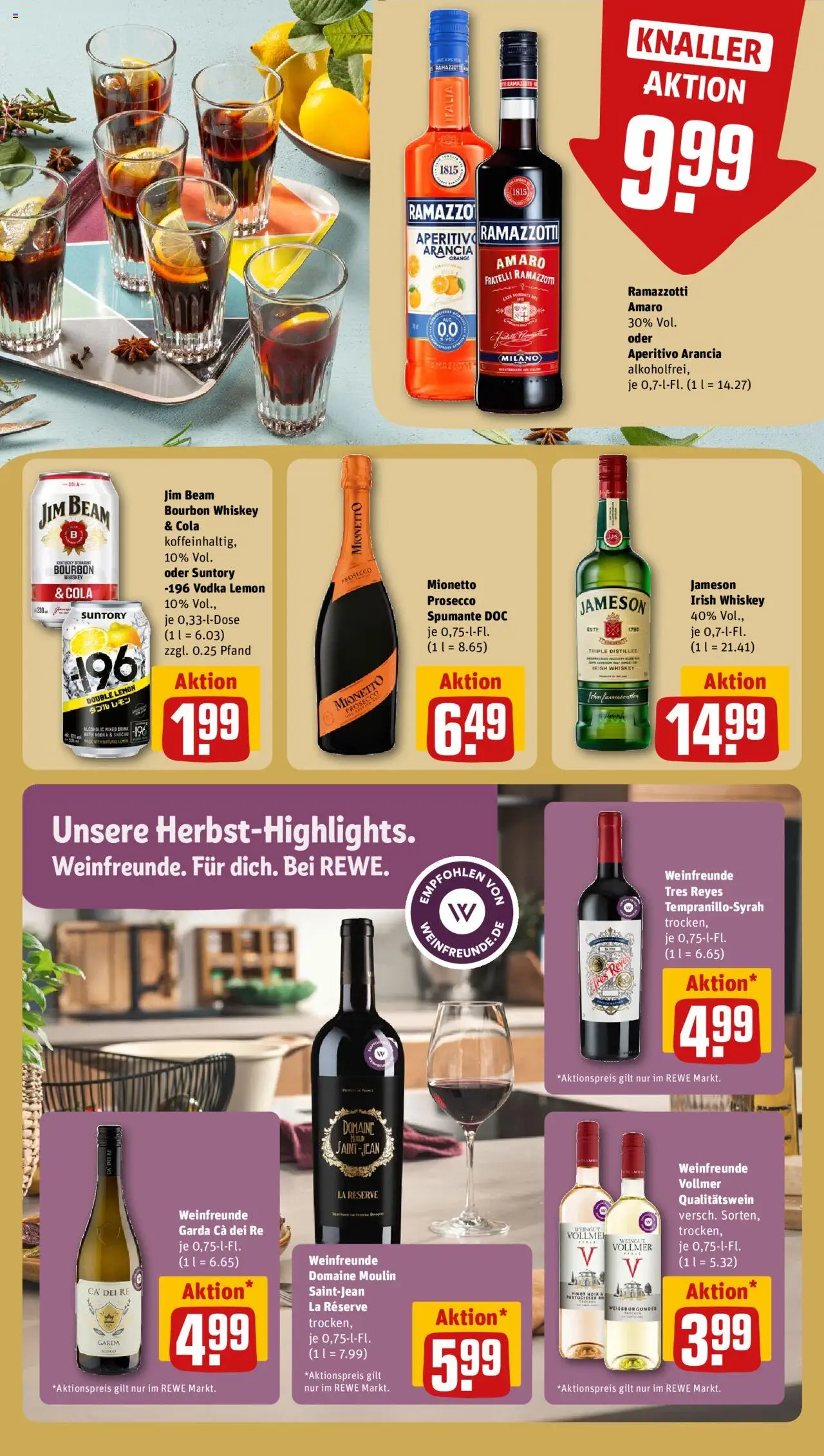 Rewe Prospekt 	 – gültig ab 13.10.2025 | Seite: 17 | Produkte: Cola, Jameson, Prosecco, Whiskey