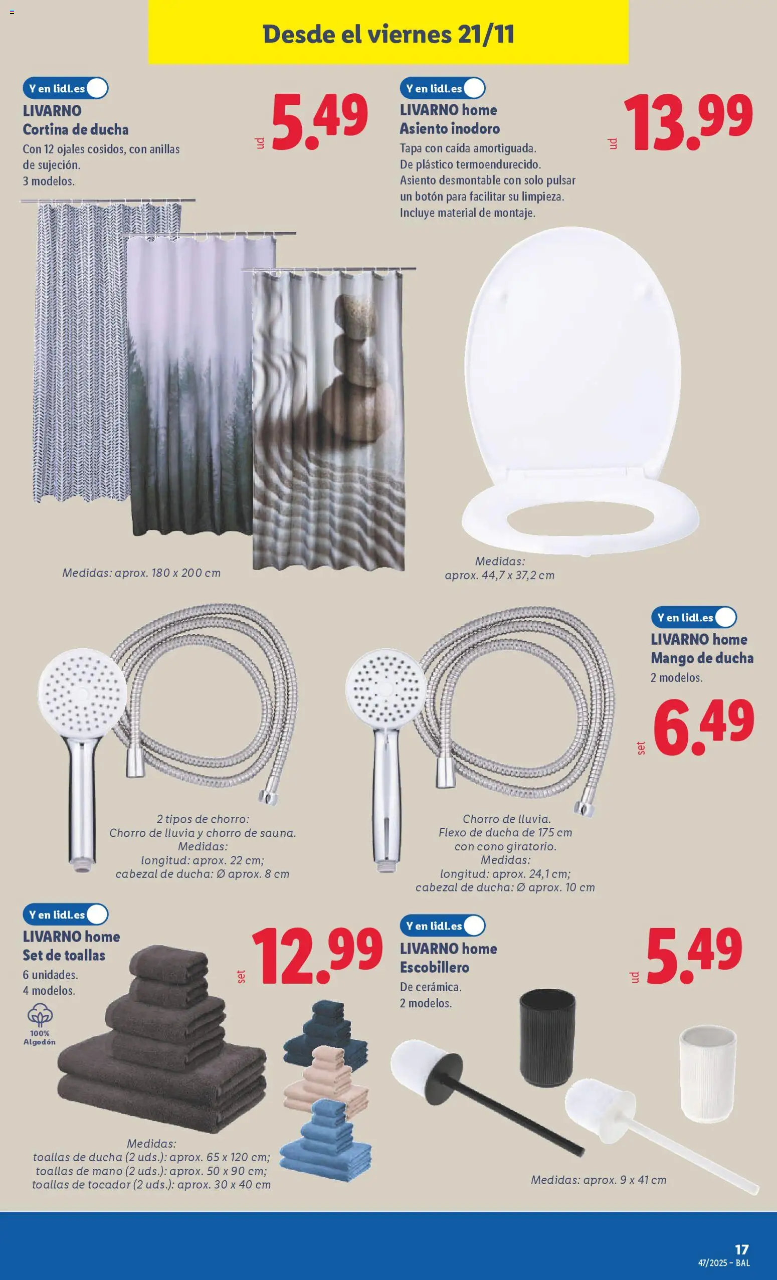 Lidl folleto de bazar │ válido desde el 17.11.2025 | Página: 31 | Productos: Cortina, Cabezal de ducha, Ρούτερ, Ducha