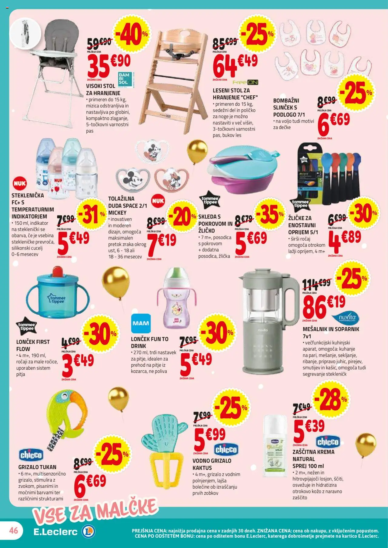 E.leclerc katalog │ velja od 18.06.2025 | Stran: 46 | Izdelki: Mesalnik, Mizica, Stol, Krema