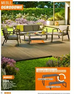 Pogląd oferty "OBI gazetka - Ogród" - ważna od 11.03.2026 | Strona: 16 | Produkty: Stół, Meble ogrodowe