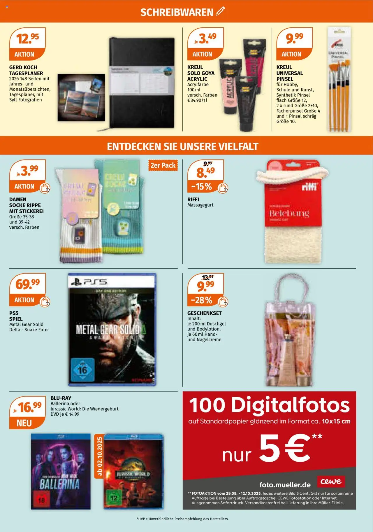 Müller Prospekt 	 – gültig ab 29.09.2025 | Seite: 17 | Produkte: Pinsel, Duschgel, Dvd, Video