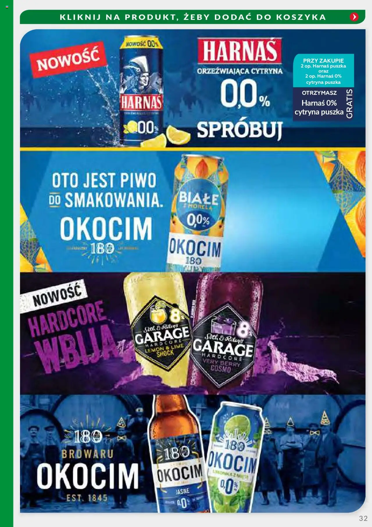 Eurocash Gazetka - Handlowa MR Południowy-Wschód od 29.09.2025 | Strona: 32 | Produkty: Cytryna, Harnaś, Piwo