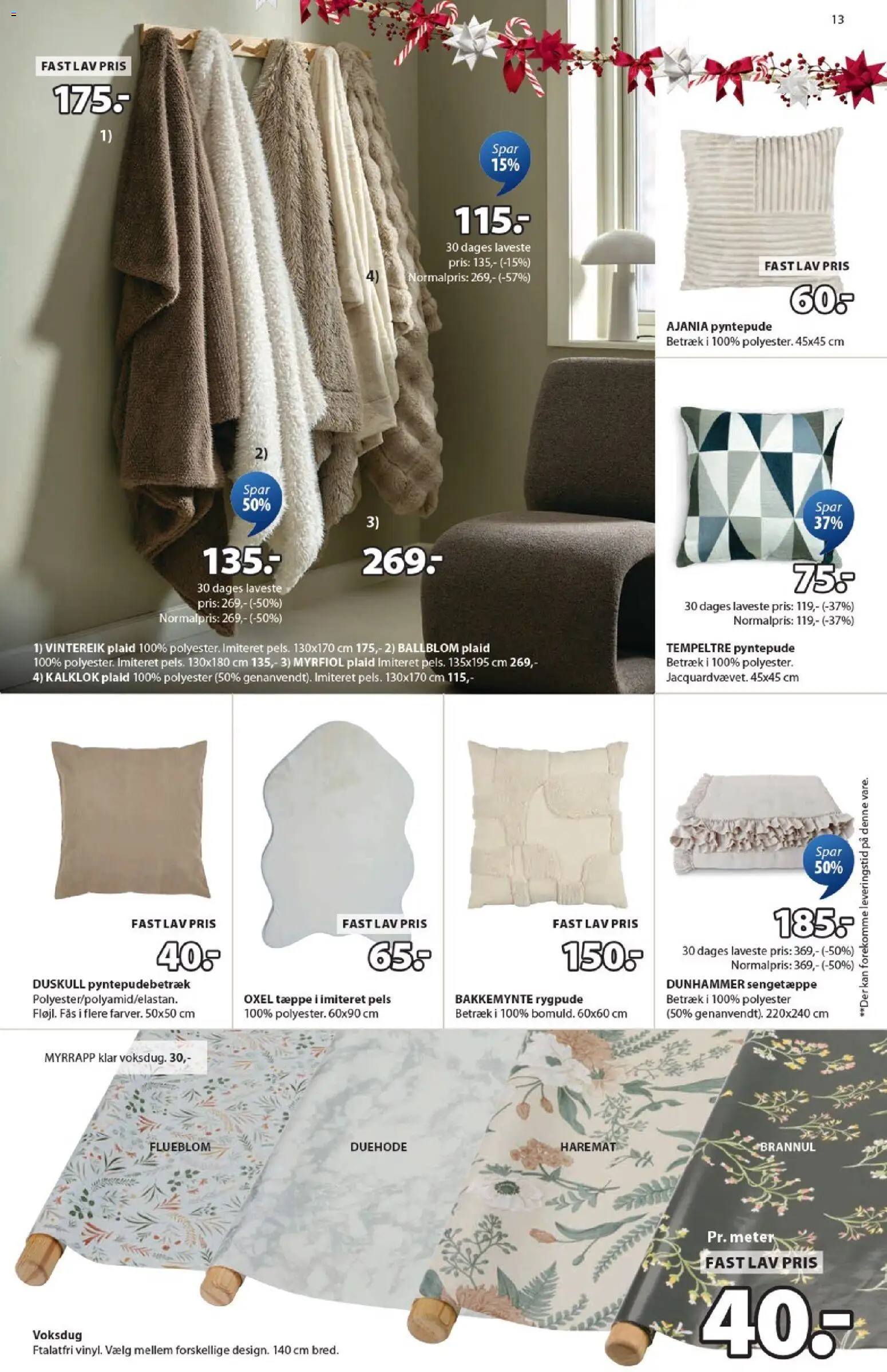 JYSK tilbudsavis – gyldig fra 24.10.2025 | Side: 13 | Produkter: Tæppe