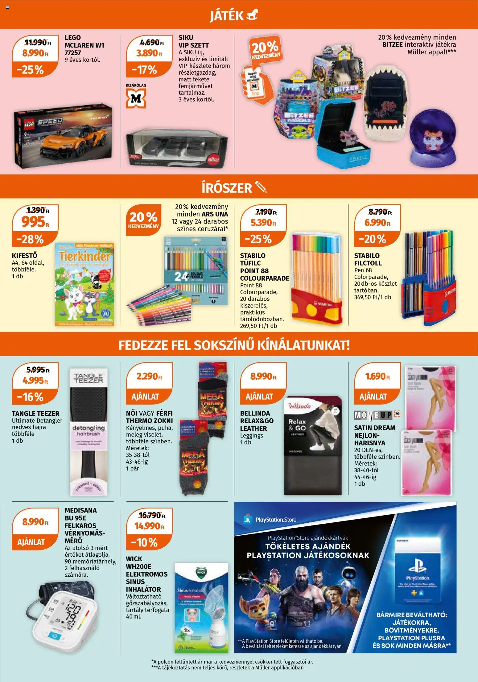 Müller akciós ujság - amely érvényes a következő dátumtól: 05.01.2026 | Oldal: 11 | Termékek: Játék, Inhalátor, Zokni, Leggings