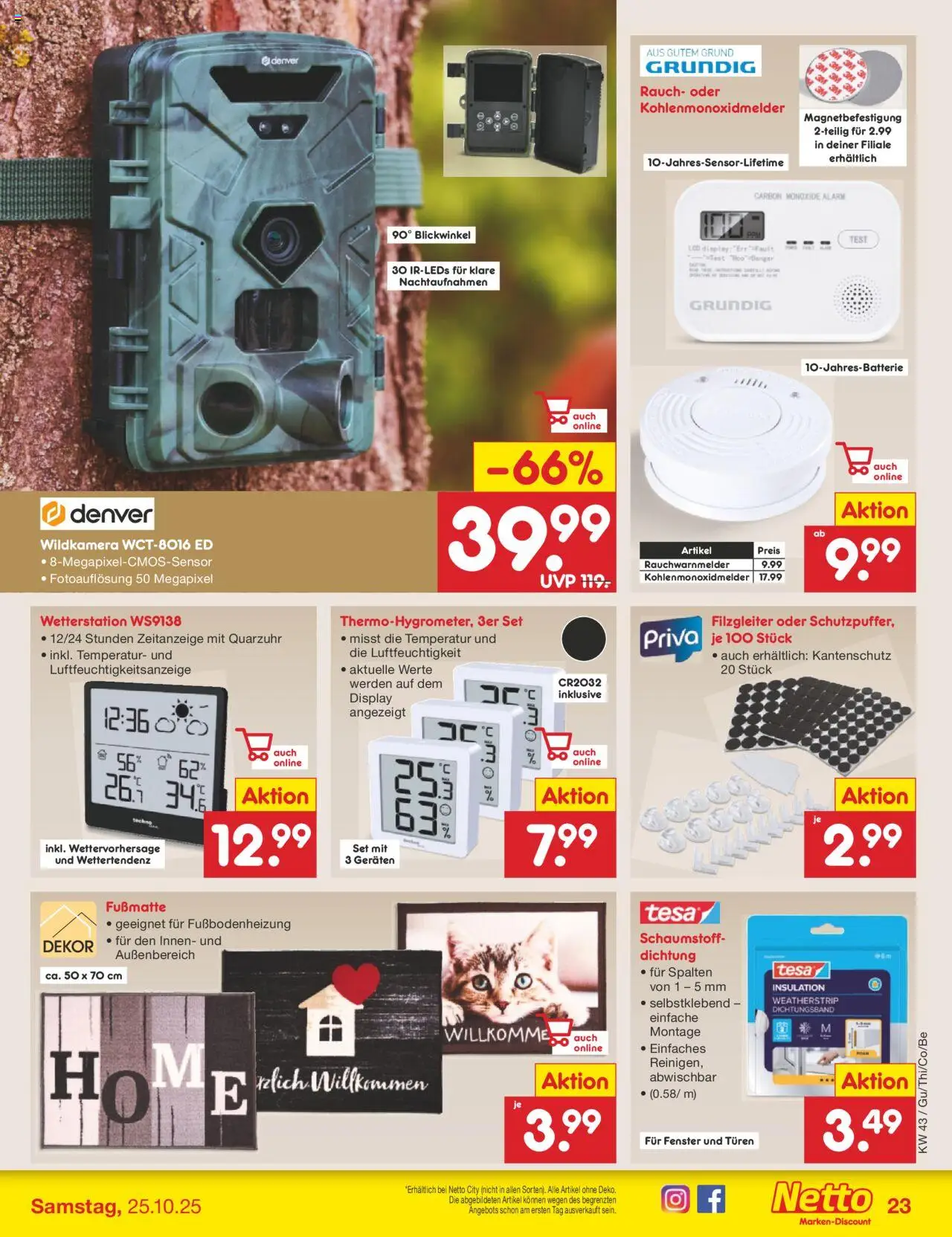 Netto Marken-Discount Prospekt 	 – gültig ab 20.10.2025 | Seite: 35 | Produkte: Wetterstation, Fußmatte