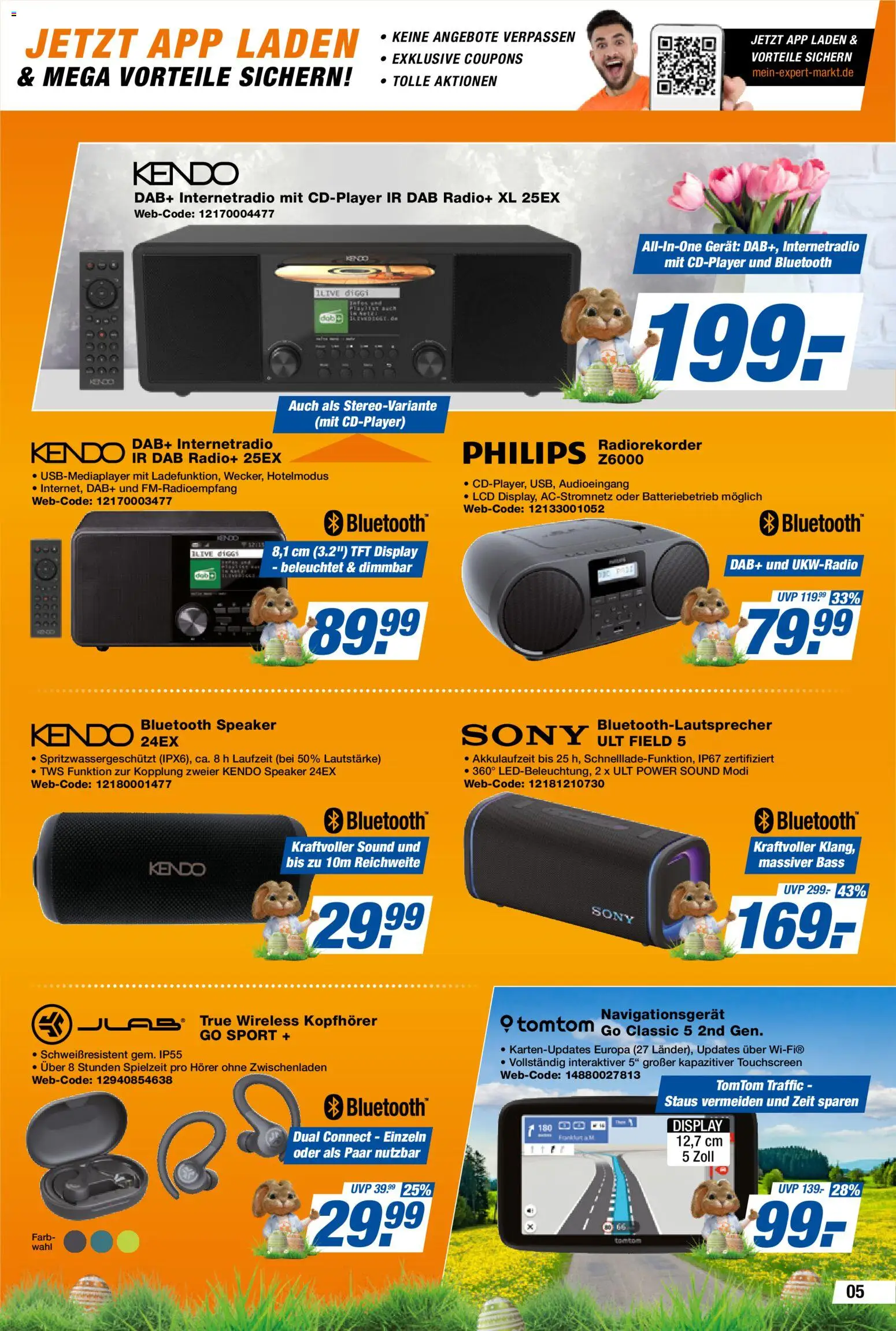 Expert Prospekt 	 – gültig ab 27.03.2026 | Seite: 5 | Produkte: Sony, Philips, Radio, Kopfhörer