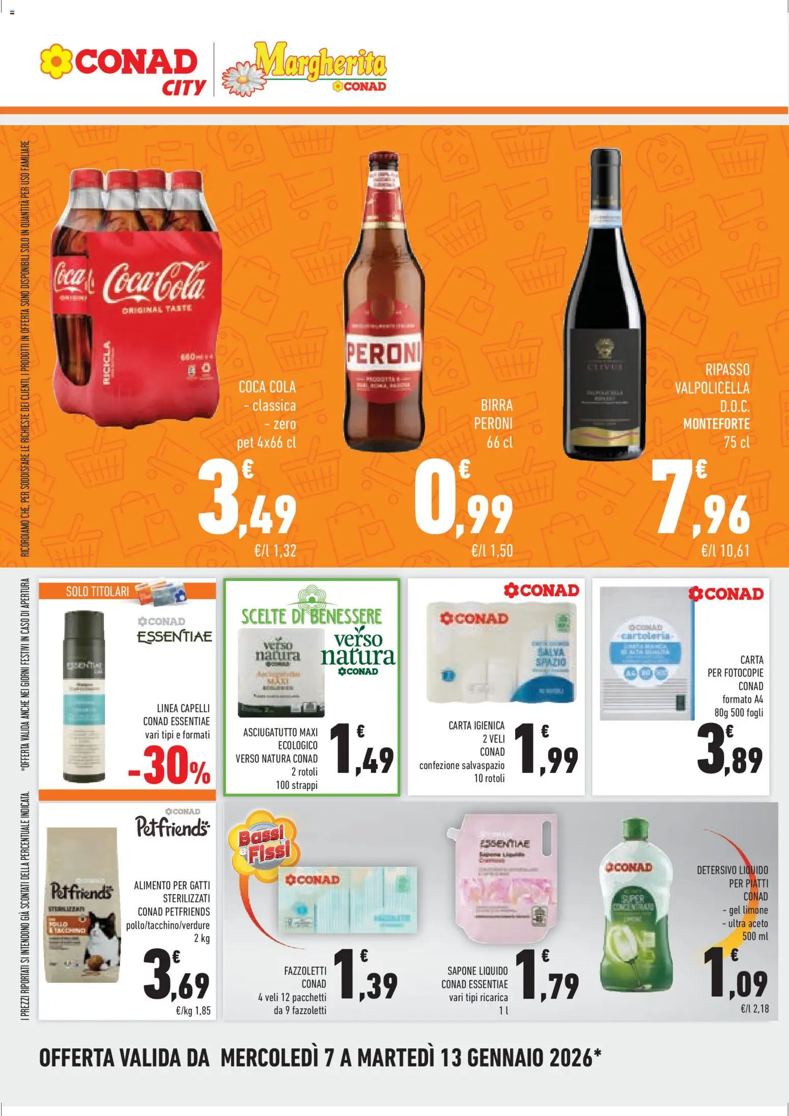 Volantino Conad del 07.01.2026 | Pagina: 8 | Prodotti: Carta igienica, Sapone, Birra, Limone