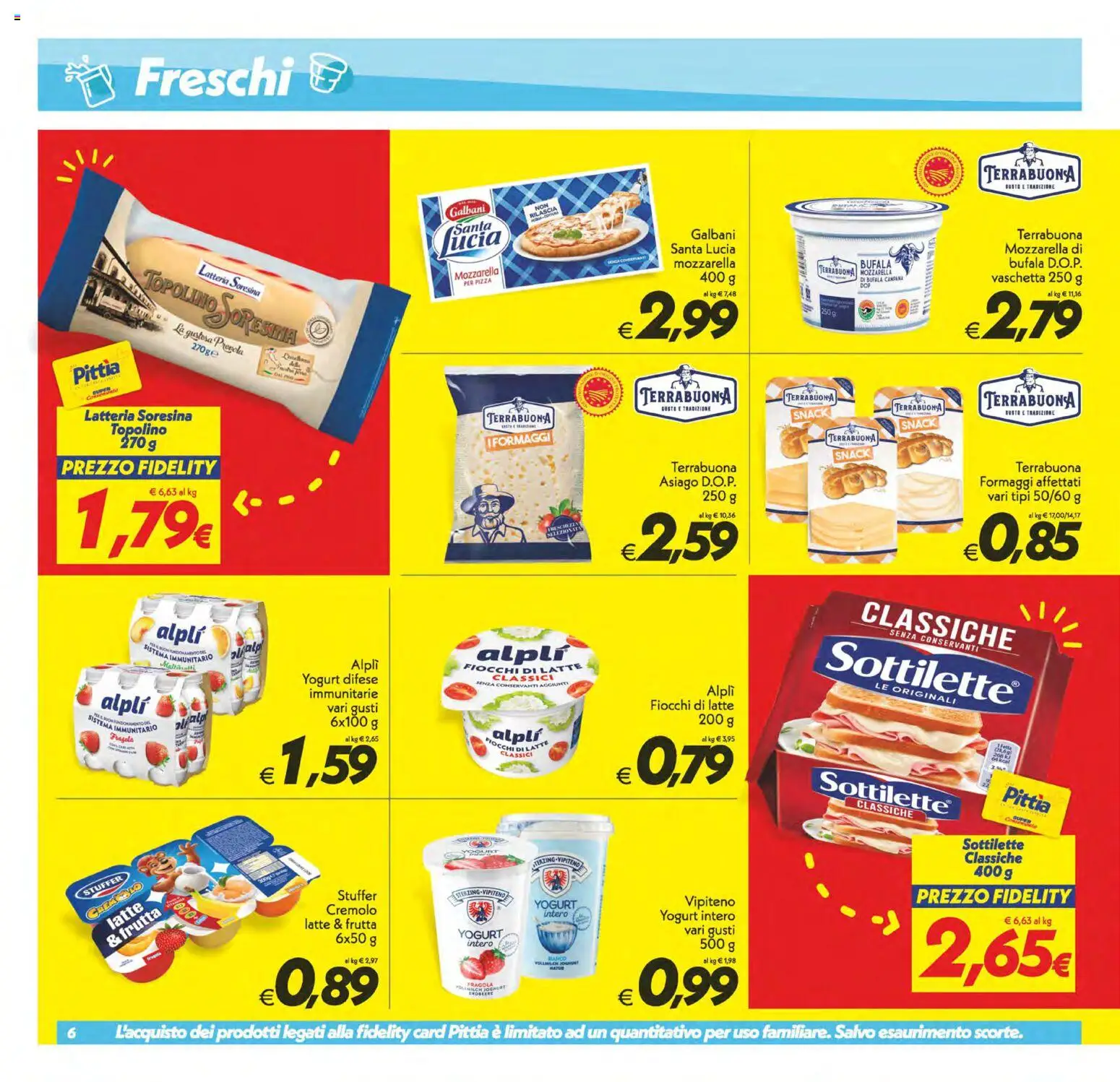 Volantino SuperConveniente del 17.04.2026 | Pagina: 6 | Prodotti: Fiocchi di latte, Fiocchi, Mozzarella, Latte