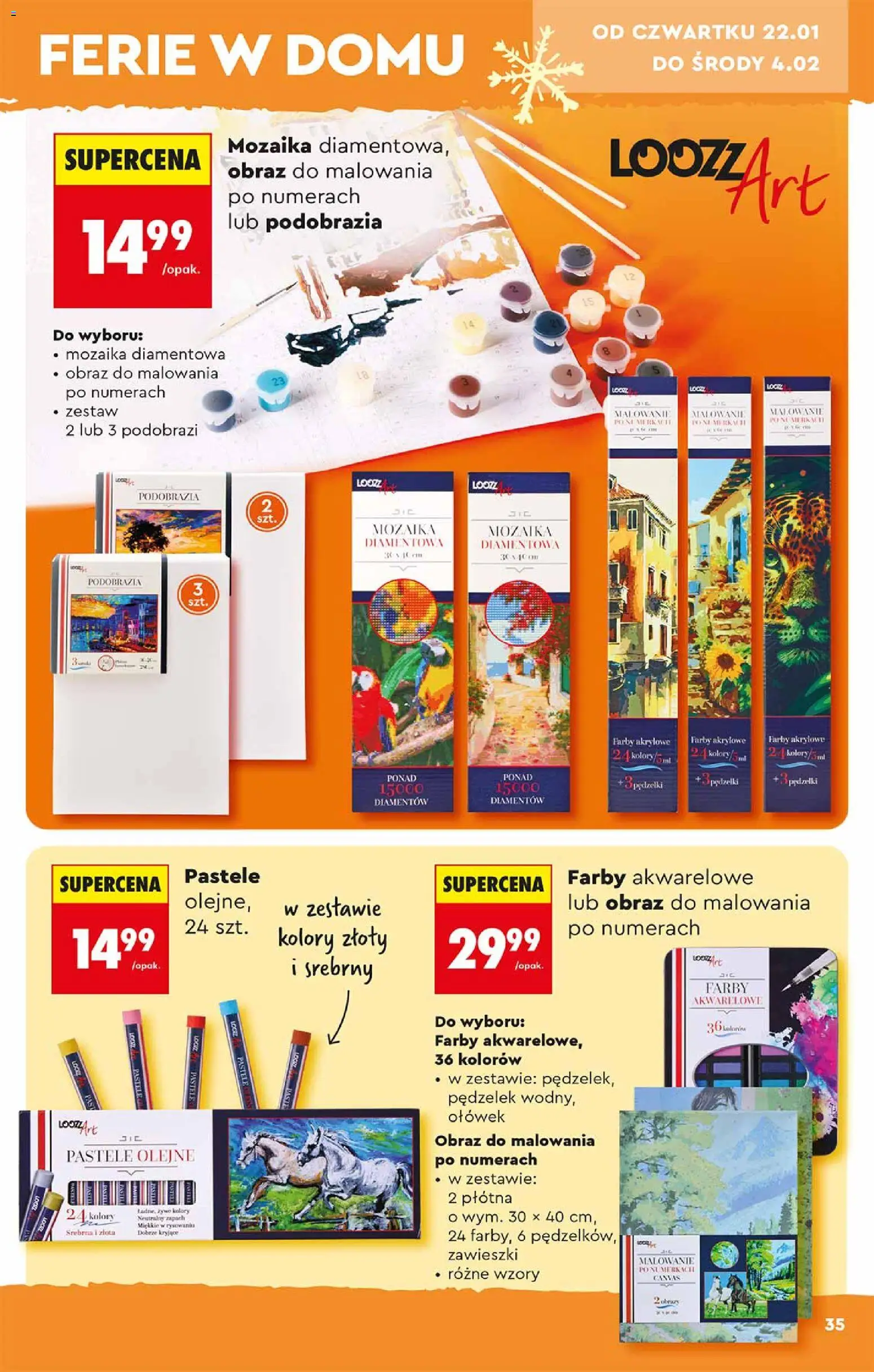Biedronka gazetka - Hity i inspiracje od 17.01.2026 | Strona: 35 | Produkty: Farby akrylowe, Zapach