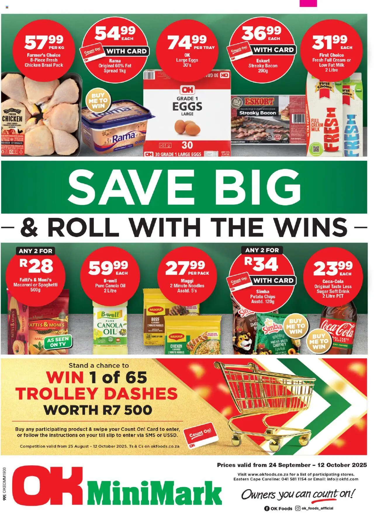 New OK Foods catalogue – valid from 24.09.2025 | Page: 1 | Products: Chutney, Chicken, Beef, Sugar