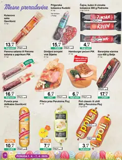 Katalog KTC - Pregled kataloga iz trgovine KTC, vrijedi od 01.04.2026 | Stranica: 16 | Proizvodi: Salama, Slanina, Hamburger, Kulen