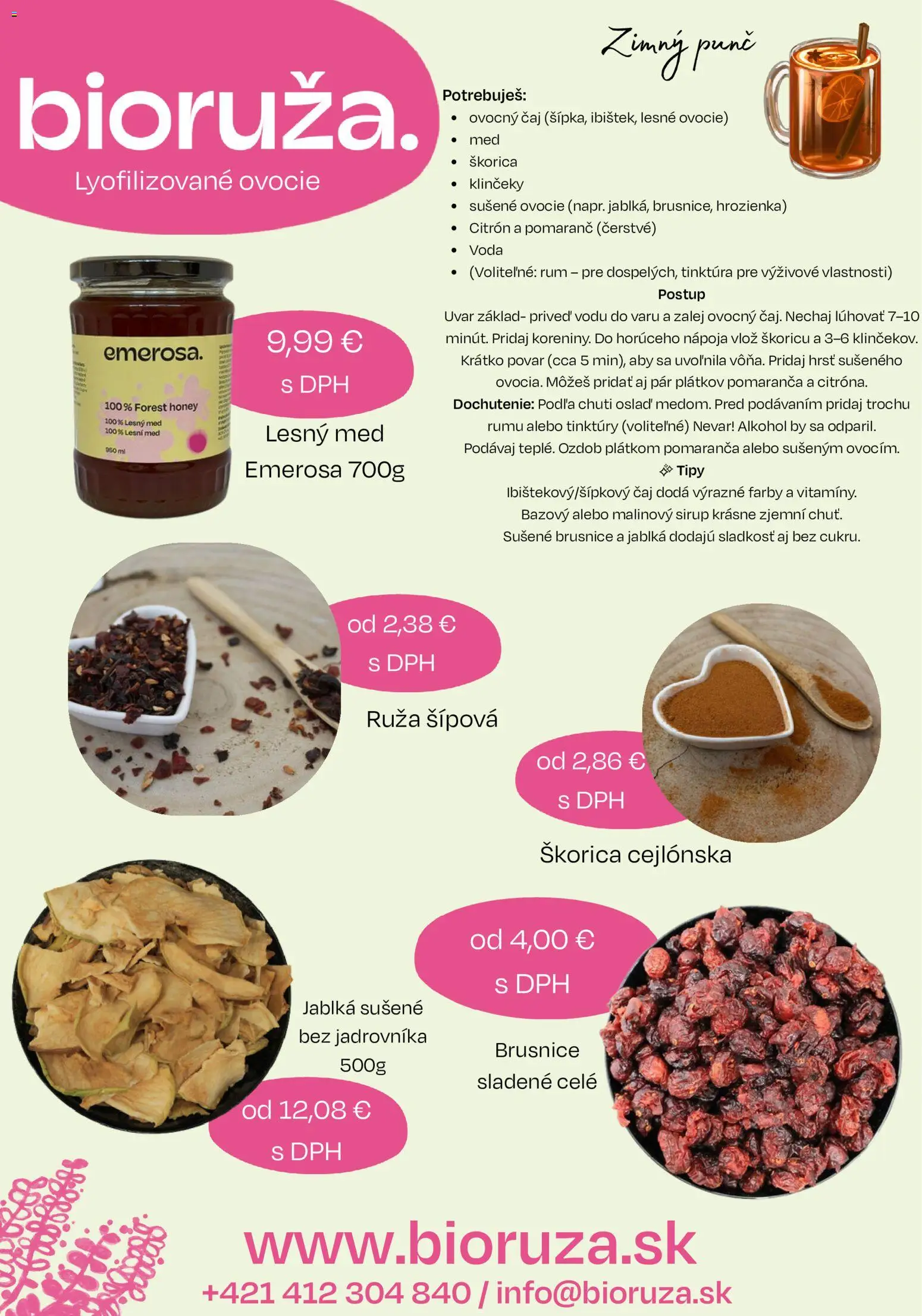 Nové Bioruža s.r.o. akcie – leták je platný od 08.11.2025 | Strana: 2 | Produkty: Jablká, Čaj, Rum, Ovocie