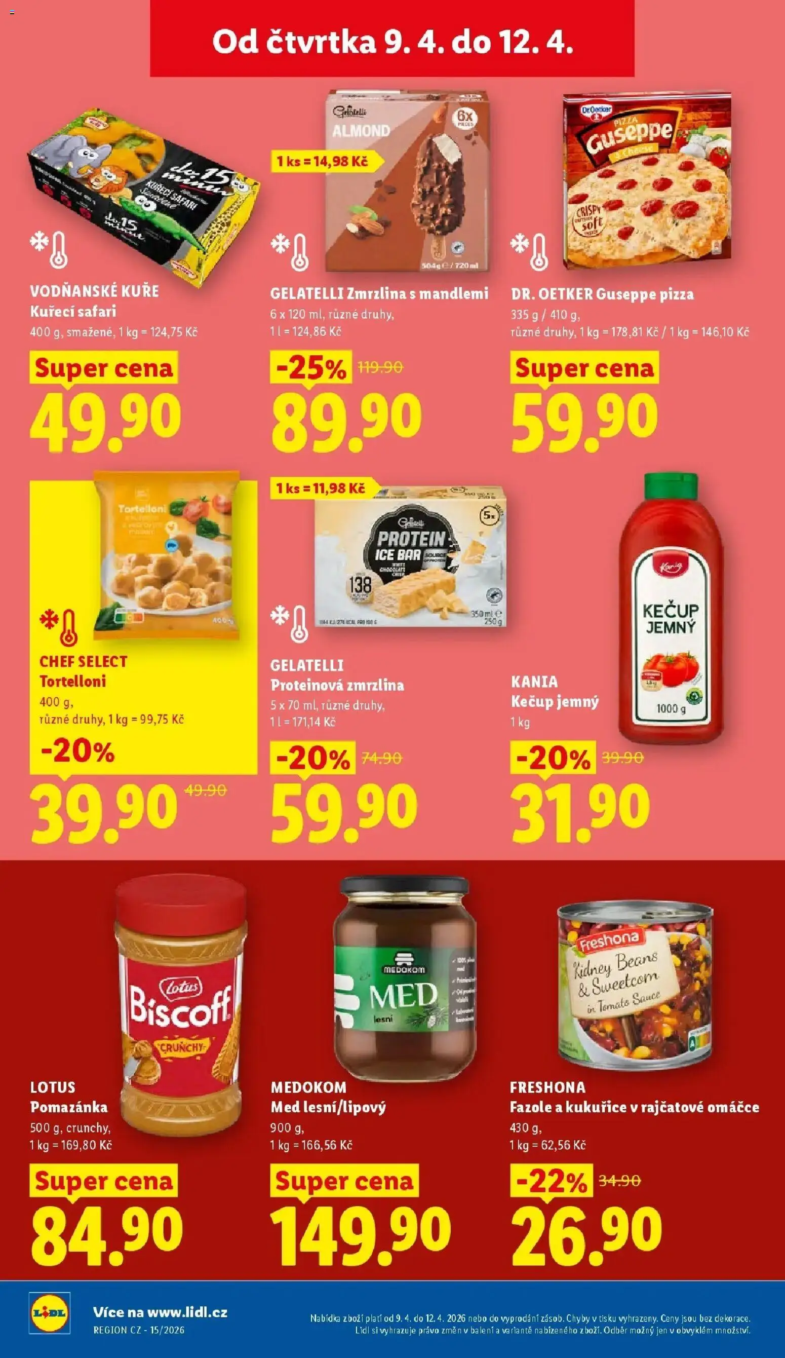 Lidl aktuální leták od 09.04.2026 | Strana: 20 | Produkty: Pizza, Pizza Dr. Oetker, Zmrzlina, Kuře