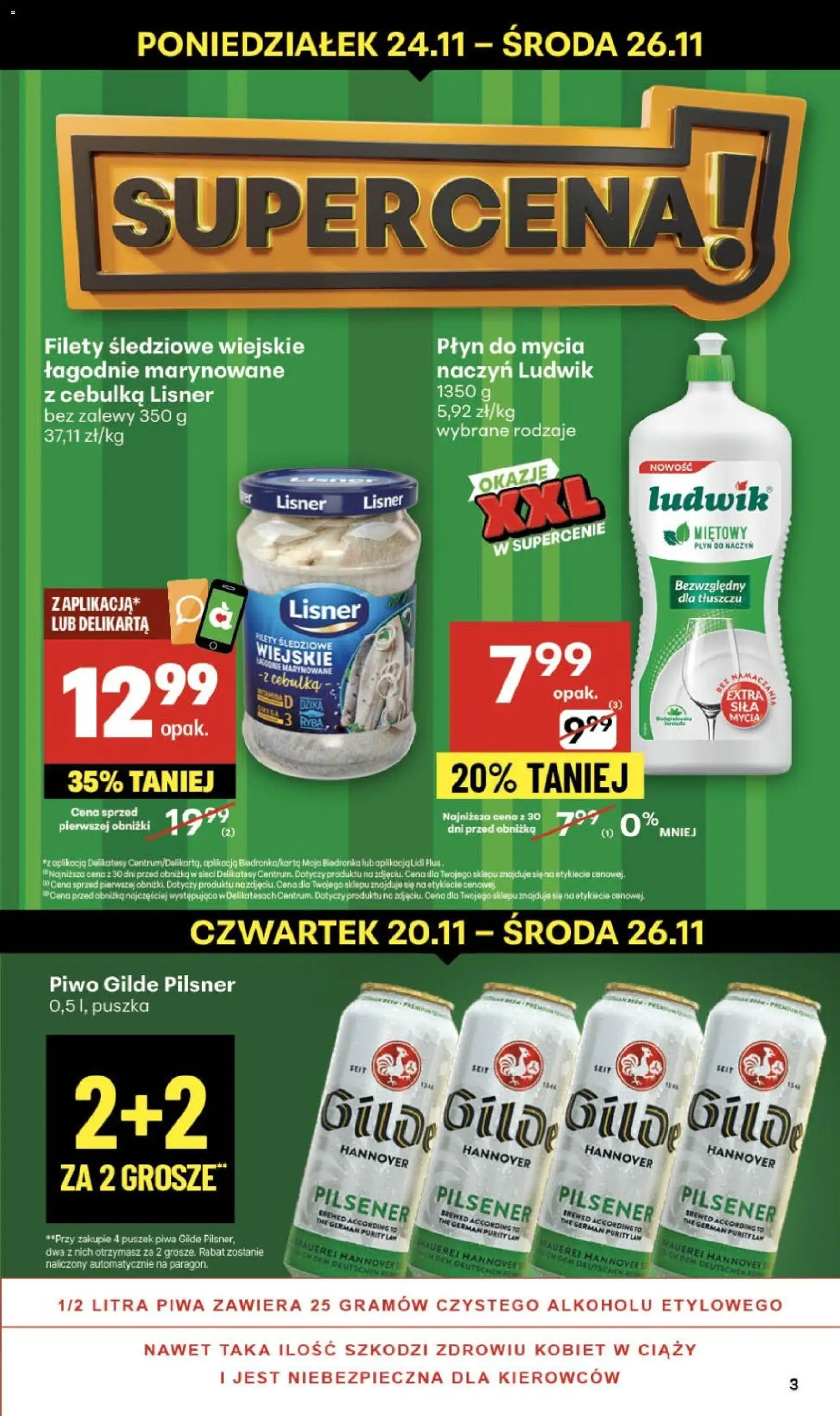 Delikatesy Centrum Black Friday od 20.11.2025 | Strona: 3 | Produkty: Delikatesy, Piwo, Ryba