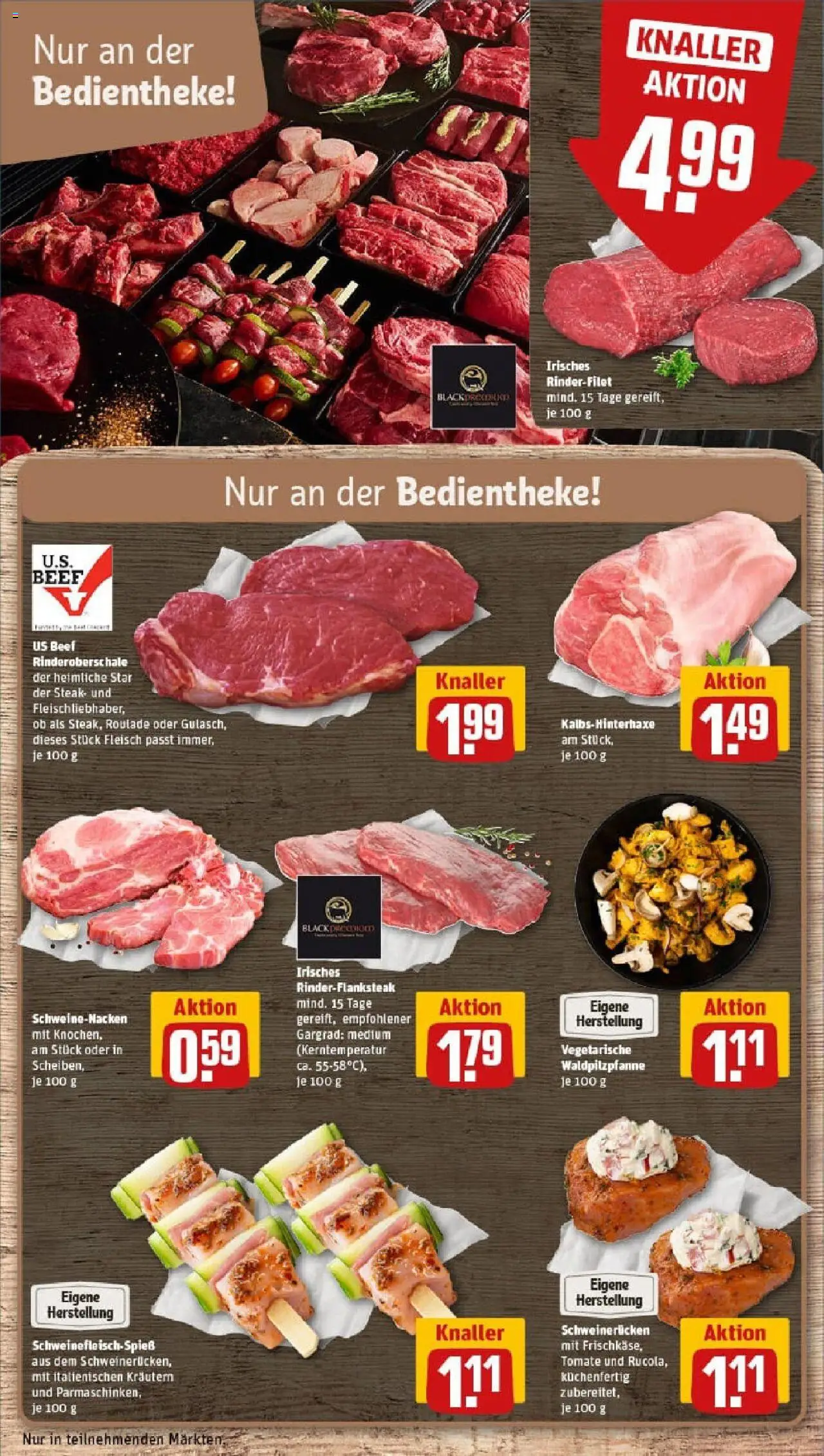 Rewe prospekt Rostock / Südstadt	 – gültig ab 13.10.2025 | Seite: 10 | Produkte: Rinderfilet, Schweinenacken, Schweinerucken, Steak