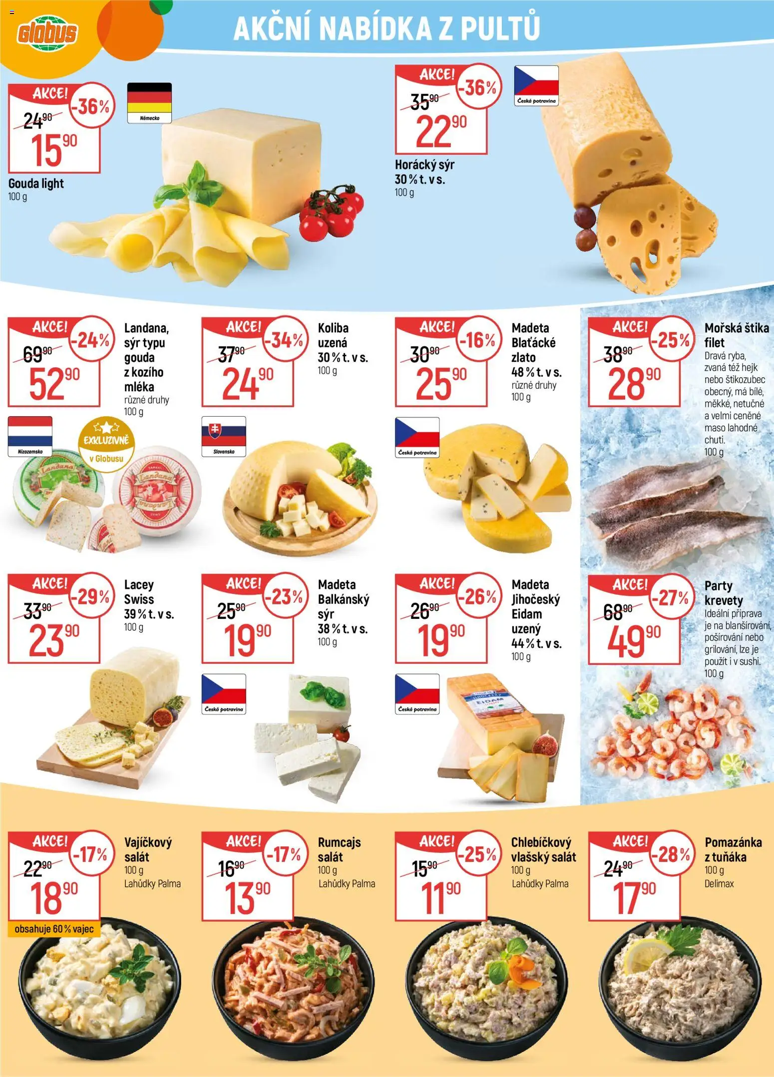 Globus leták - Havířov od 18.03.2026 | Strana: 9 | Produkty: Sýr Gouda, Salát, Pomazánka, Maso