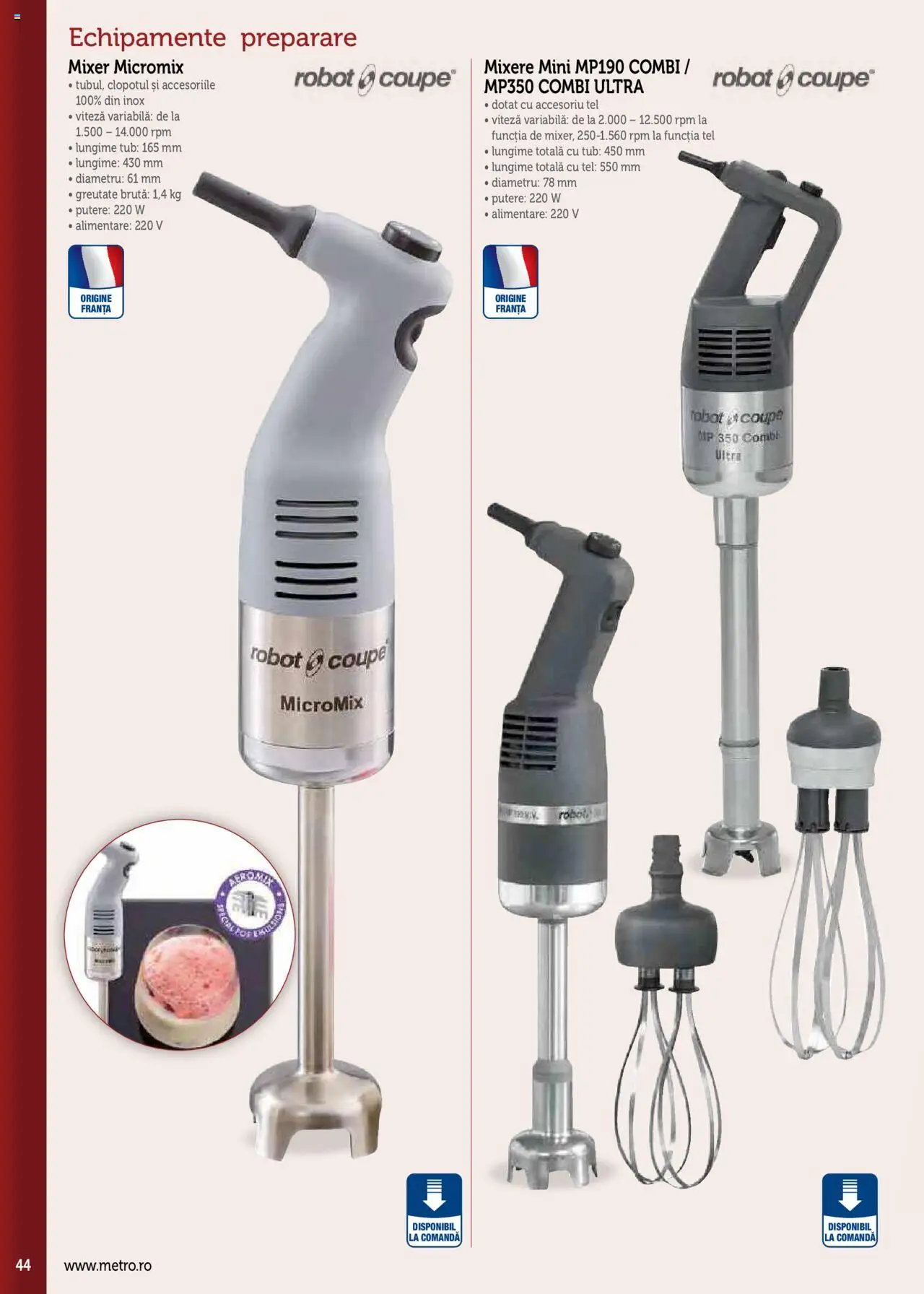 Noul catalog Metro – valabil de la 17.09.2025 | Pagină: 44 | Produse: Mixer, Robot