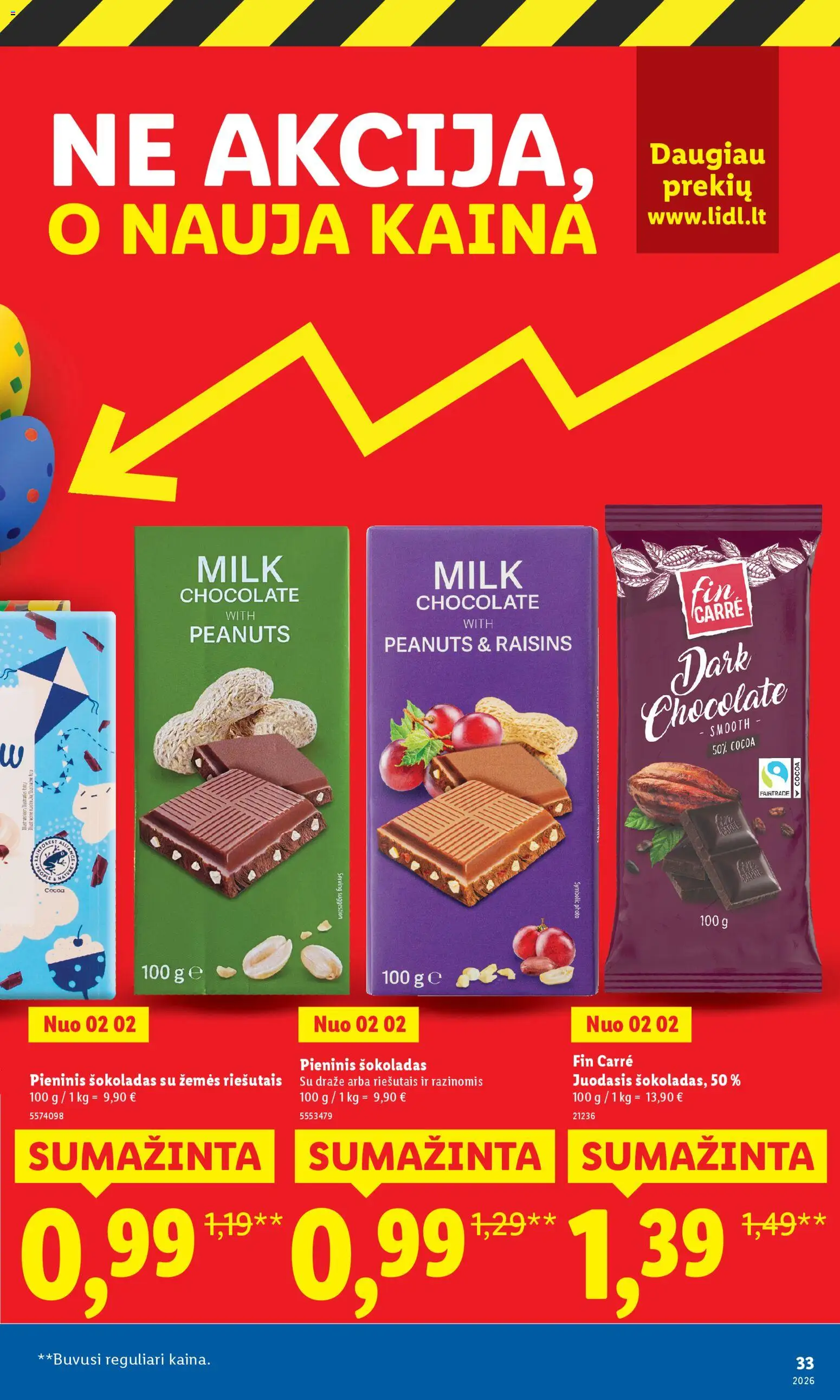 LIDL akcijos nuo 16.03.2026 | Puslapis: 33 | Prekių: Šokoladas