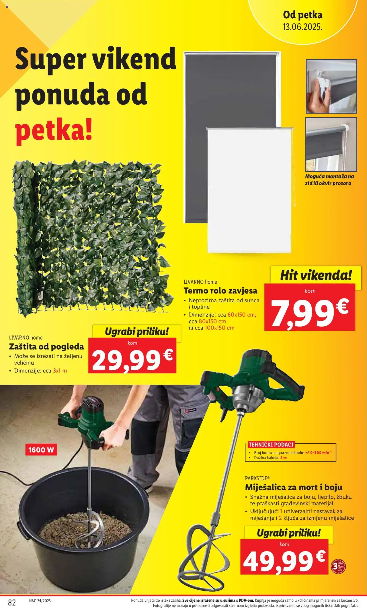 Lidl katalog | vrijedi od 09.06.2025 | Stranica: 82 | Proizvodi: Rolo zavjesa, Zavjesa