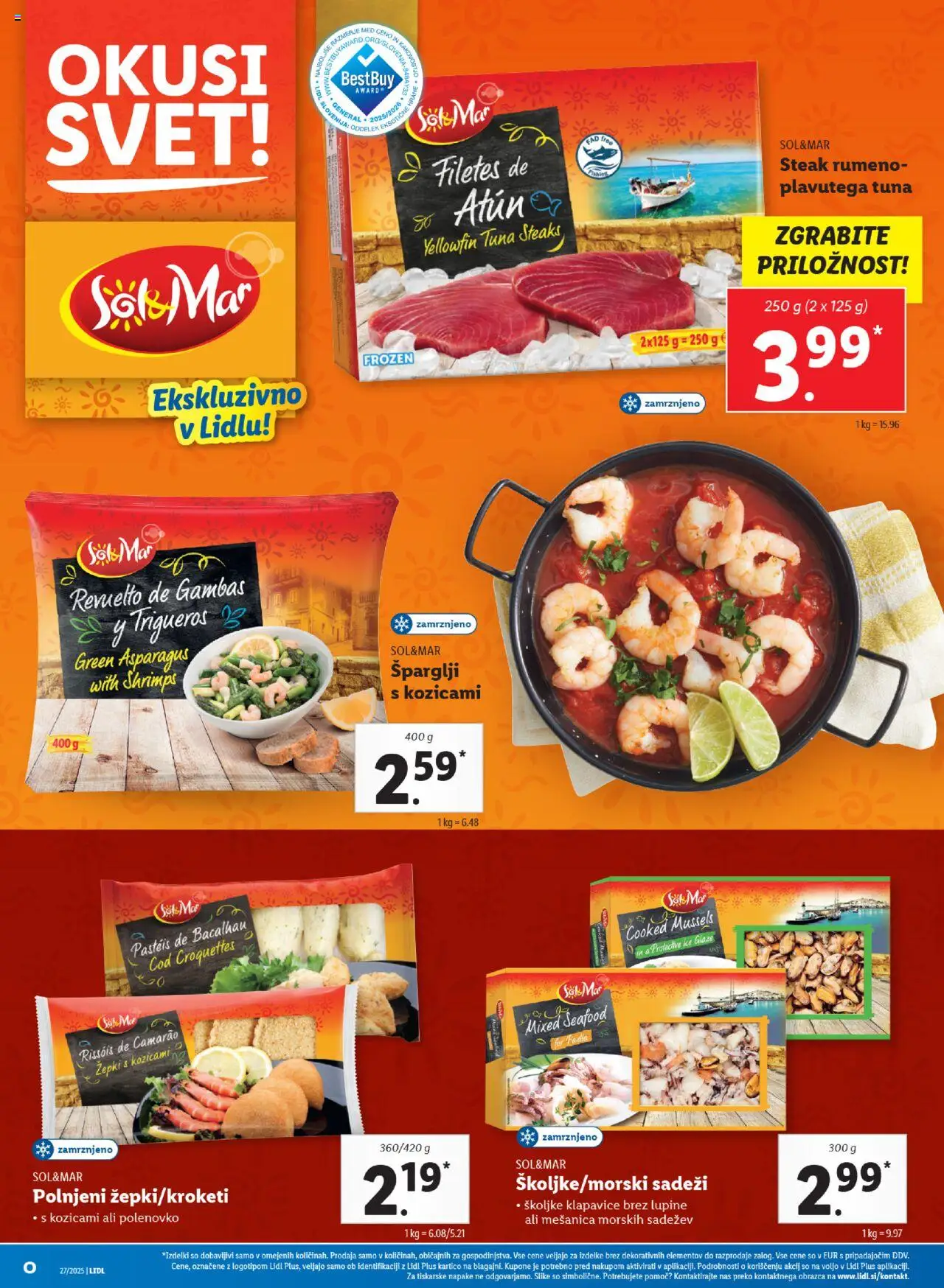 Lidl - Maribor │ velja od 03.07.2025 | Stran: 42 | Izdelki: Školjke, Tuna, Klapavice, Sol