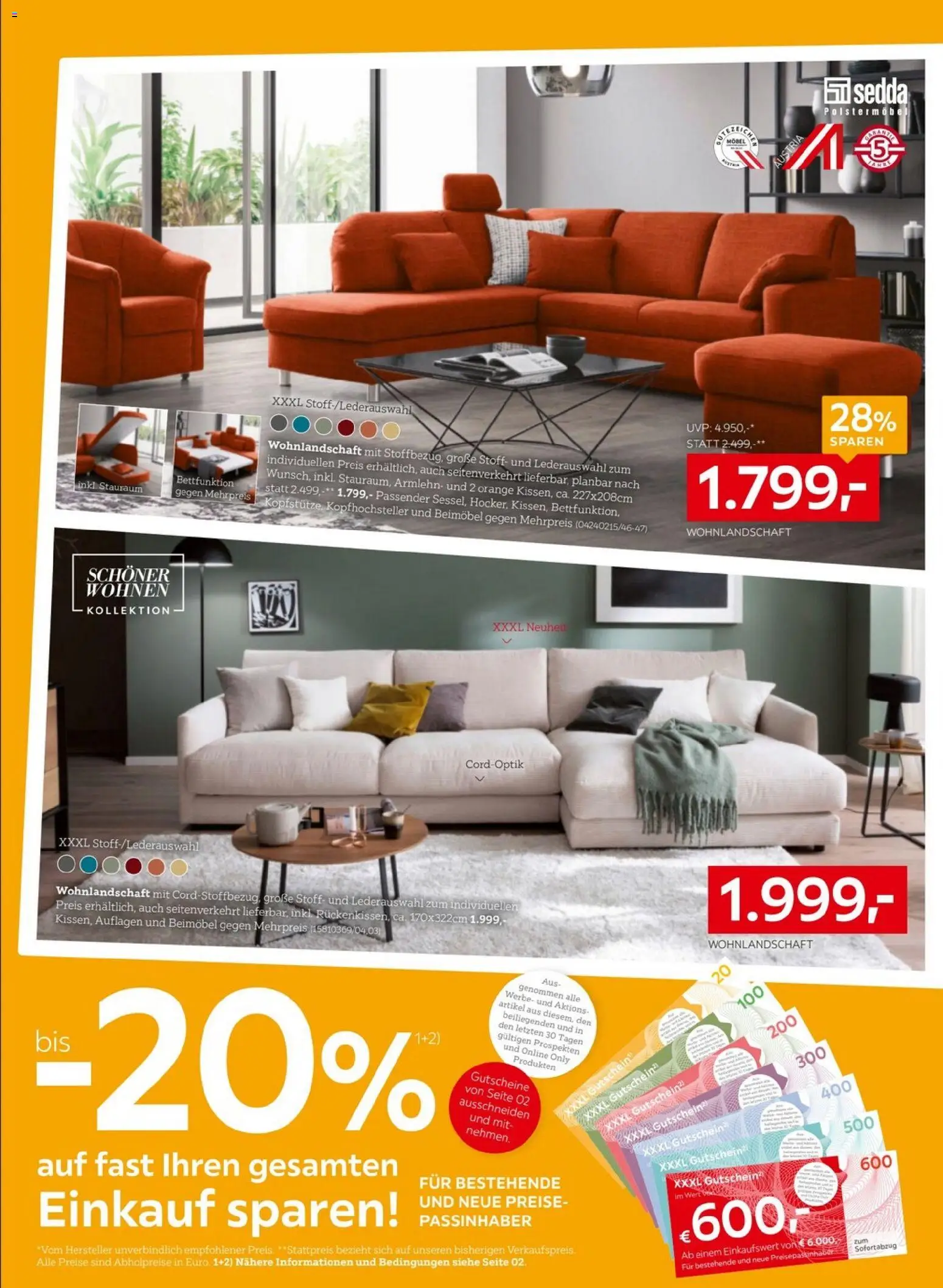 XXXLutz Sitzgarniture gültig ab 10.02.2025 | Seite: 4