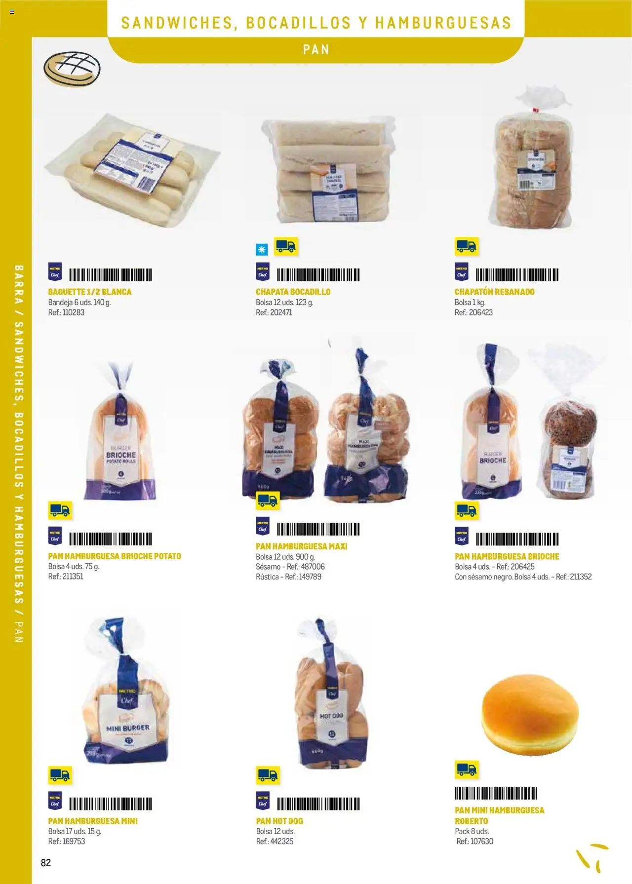 Makro - Menú y Barra Península │ válido desde el 08.09.2025 | Página: 82 | Productos: Pan, Bolsa, Σοκολατούχο γάλα, Bandeja