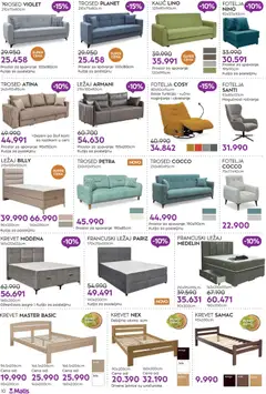 Matis katalog - pregled Matis kataloga - važi od 01.01.2026 | Strana: 10 | Proizvode: Fotelja, Kutija, Orah, Francuski ležaj