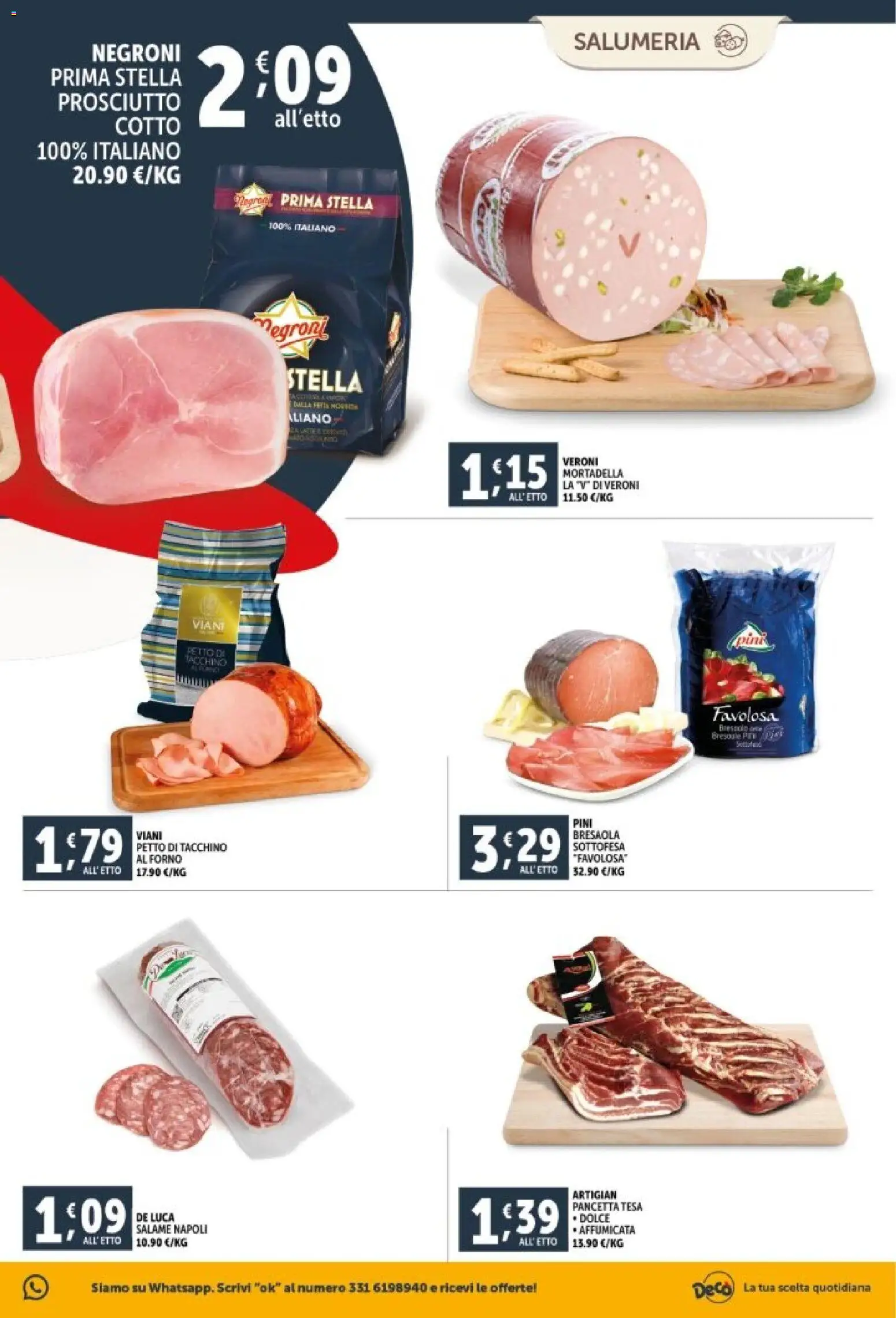 Volantino Decò del 29.12.2025 | Pagina: 5 | Prodotti: Salame, Pancetta, Tacchino, Prosciutto