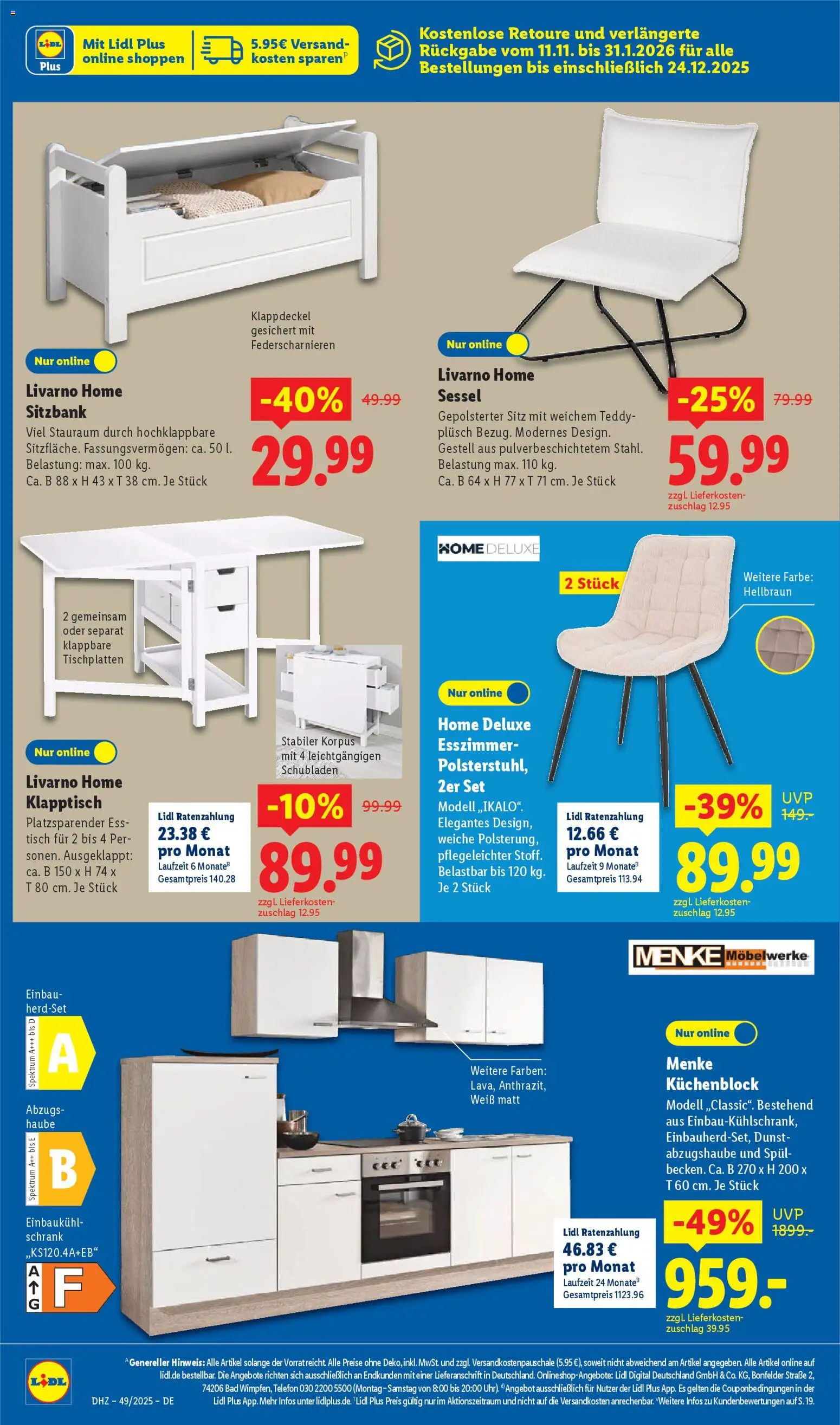 Lidl Prospekt Rahden – gültig ab 01.12.2025 | Seite: 54 | Produkte: Sessel, Schrank, Bad, Telefon