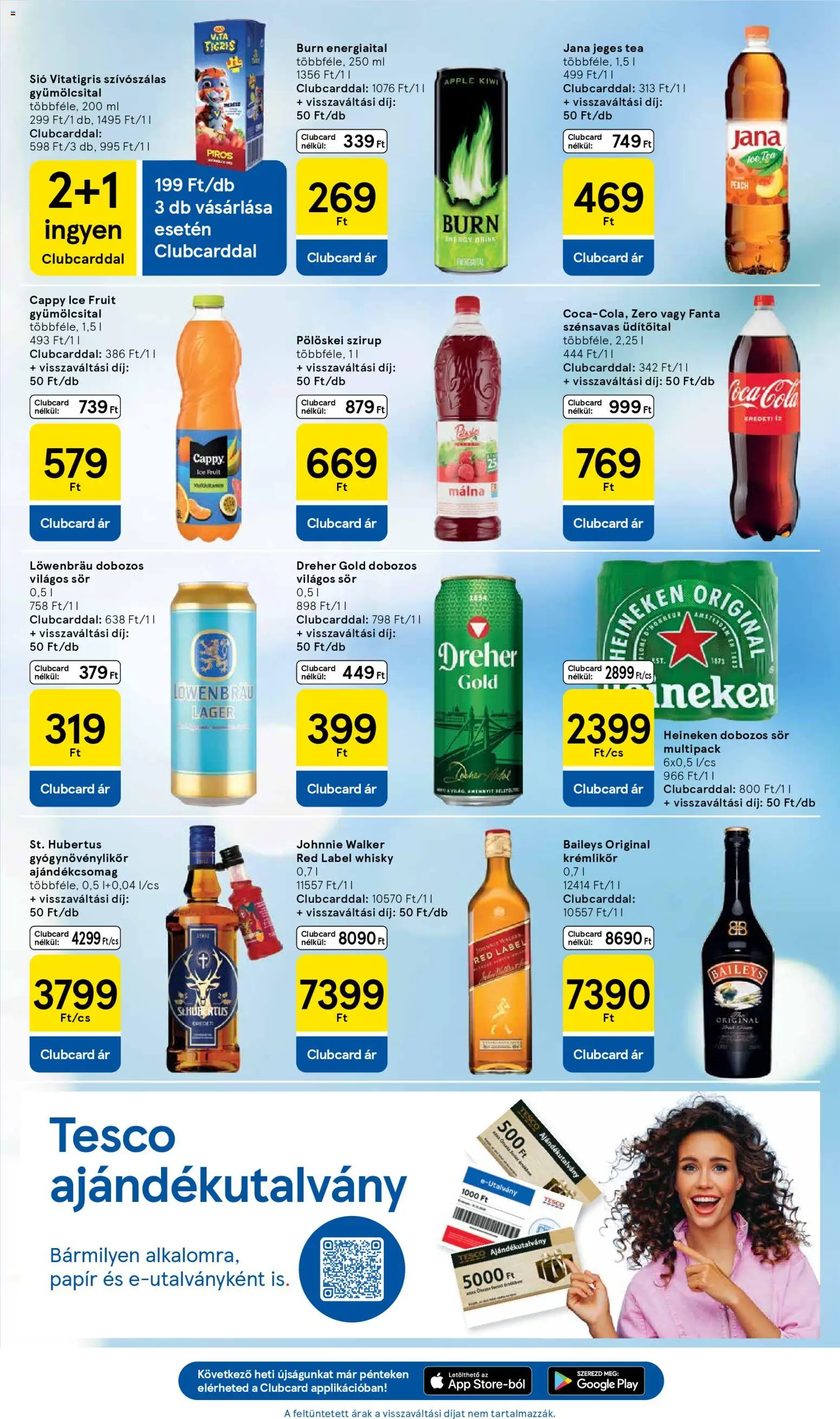 Tesco akciós ujság - amely érvényes a következő dátumtól: 05.03.2026 | Oldal: 11 | Termékek: Energiaital, Heineken, Coca Cola, Multivitamin